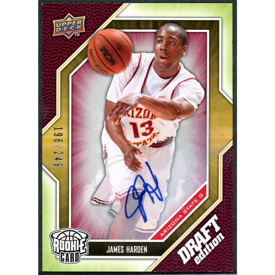 James Harden Signed 2009-10 UD Draft Rookie Card |/249
