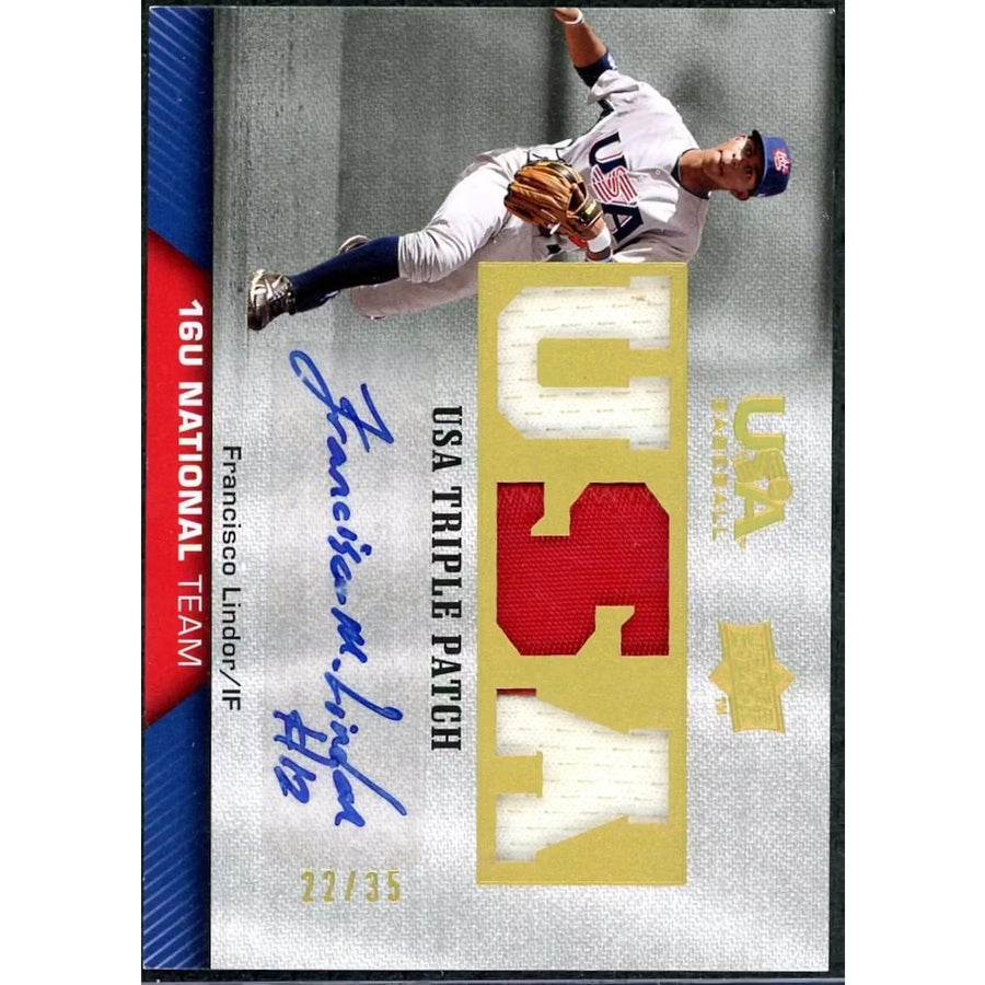 Francisco Lindor Signed 2009 Upper Deck Team USA Card | Auto/35