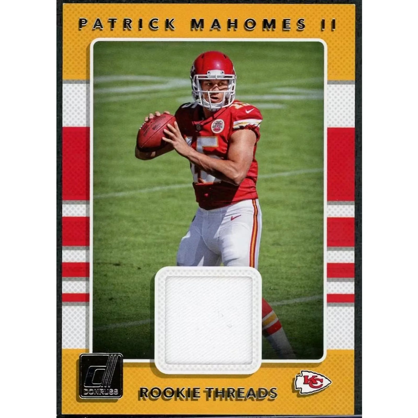 Patrick Mahomes 2017 Panini Donruss Rookie Threads Card