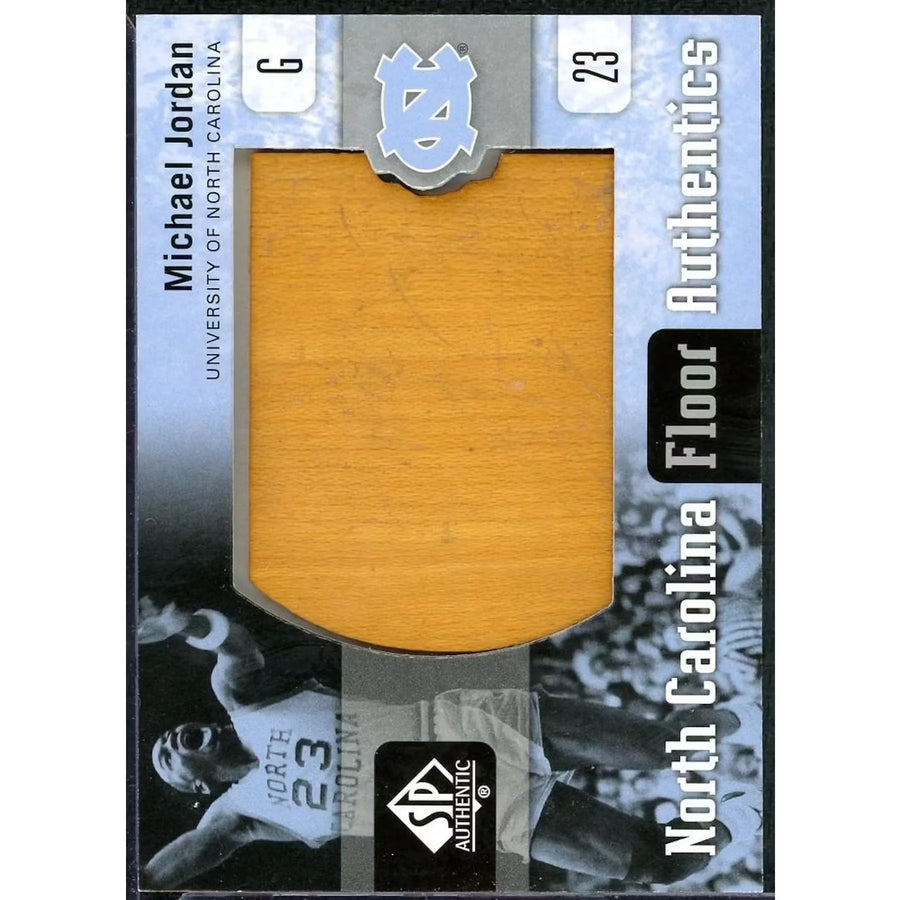 Michael Jordan Signed North Carolina Floor Card | 2011-12 Upper Deck SP Authentic