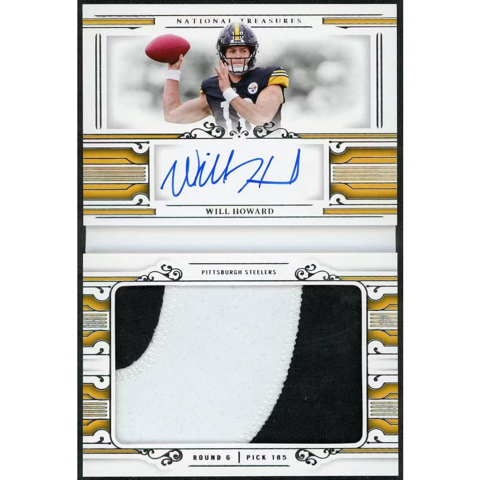 Will Howard 2025 National Treasures Rookie Patch Booklet Auto |/99