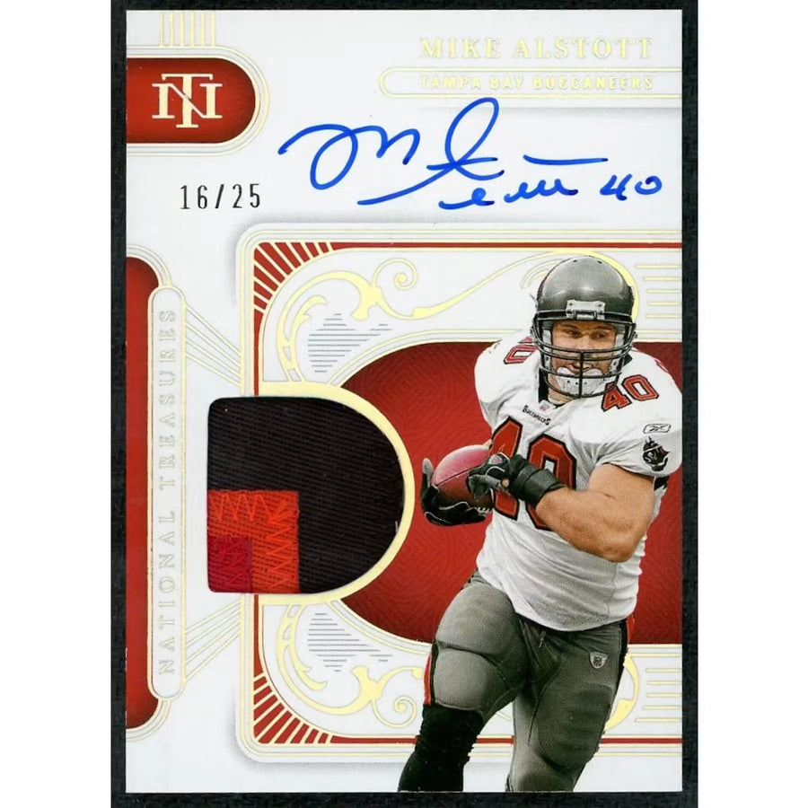 Mike Alstott 2025 National Treasures Patch Auto Card |/25