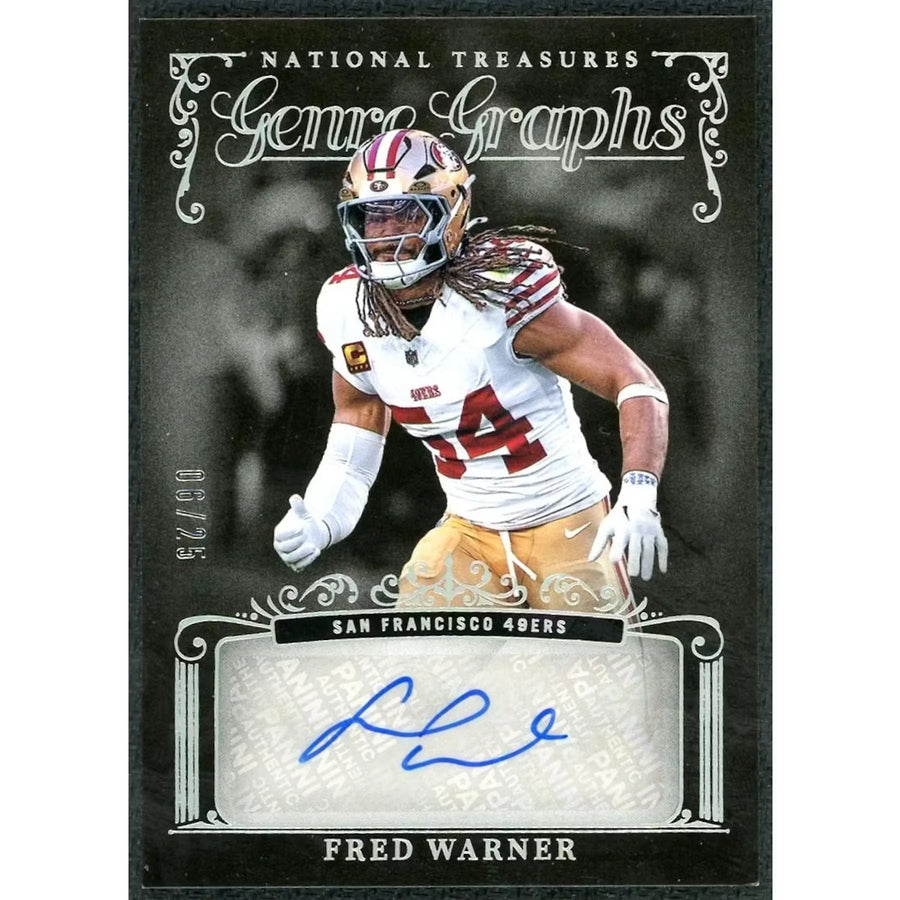 Fred Warner 2025 National Treasures Genre Graphs Card | Limited/25