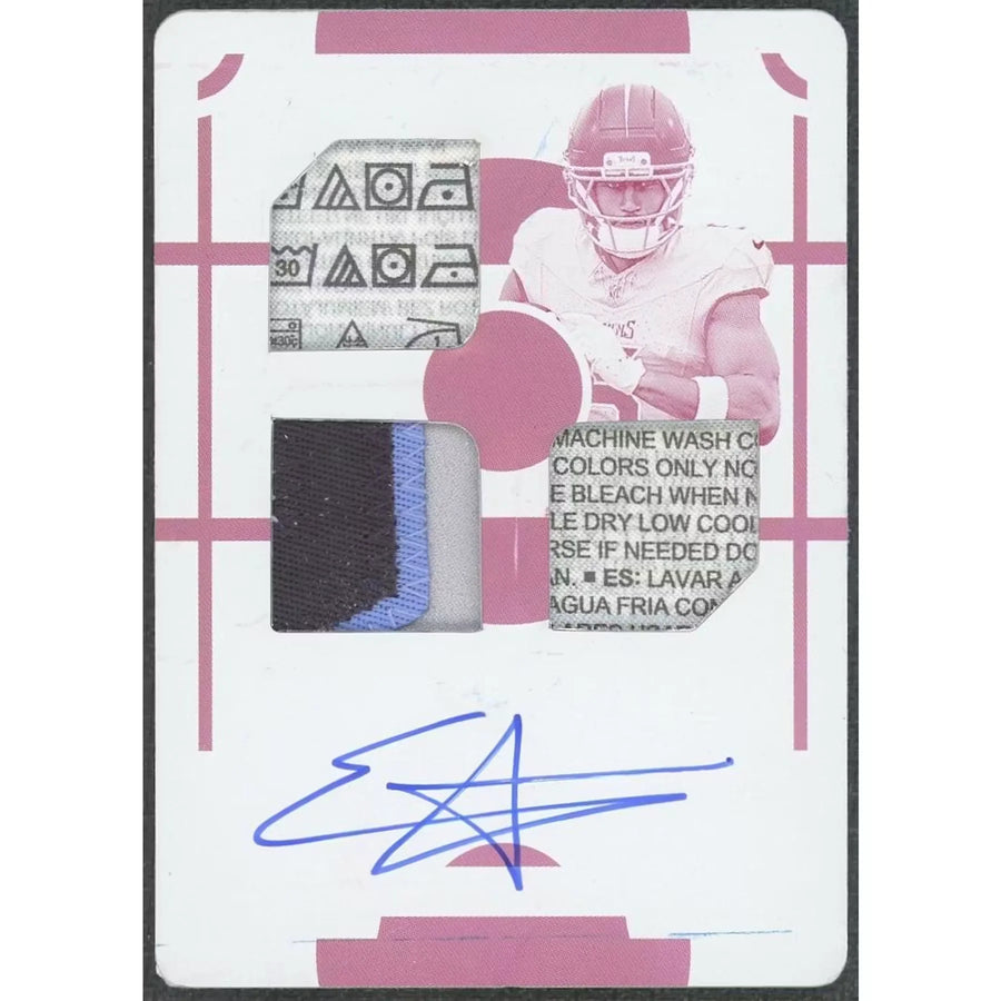 Elic Ayomanor Signed 2025 National Treasures Printing Plate | 1/1 Triple Patch Auto