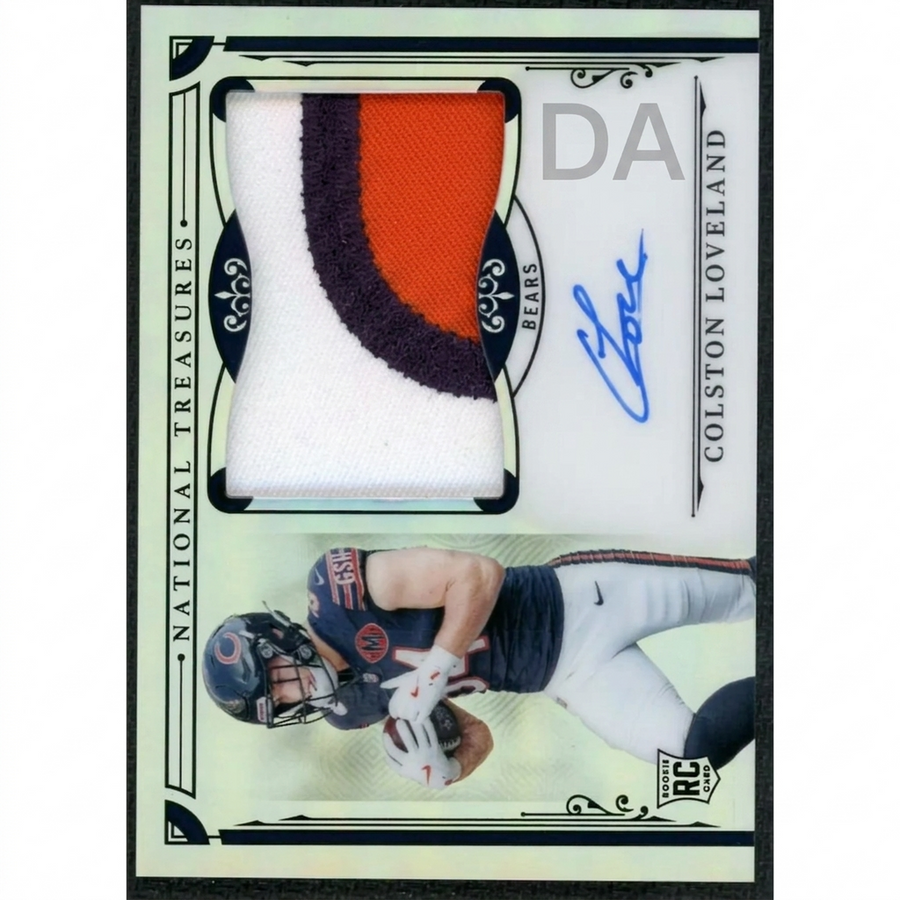 Colston Loveland Signed 2025 National Treasures Rookie Patch Auto |/35