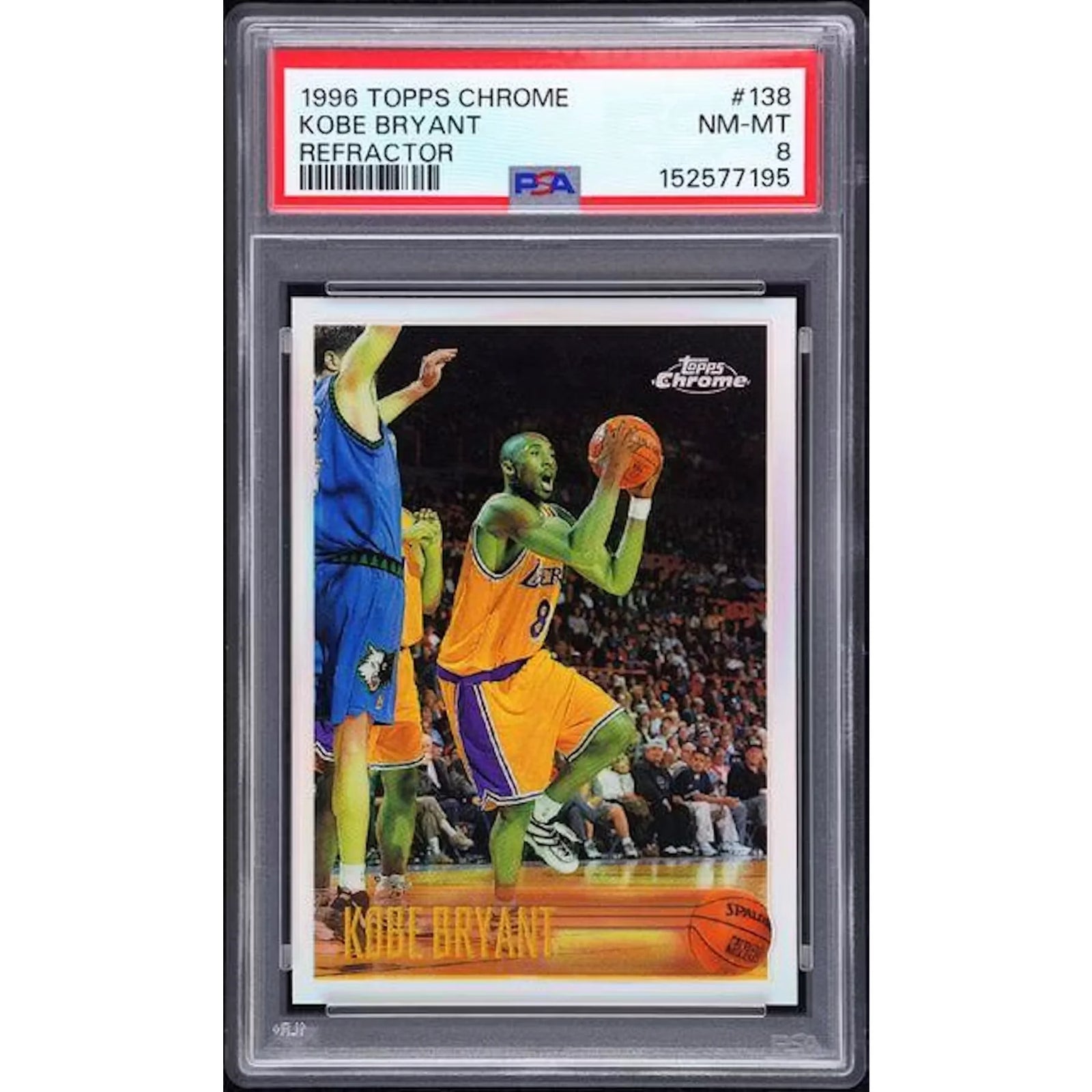 Kobe Bryant 1996-97 Topps Chrome Rookie Refractor | PSA 8 #138