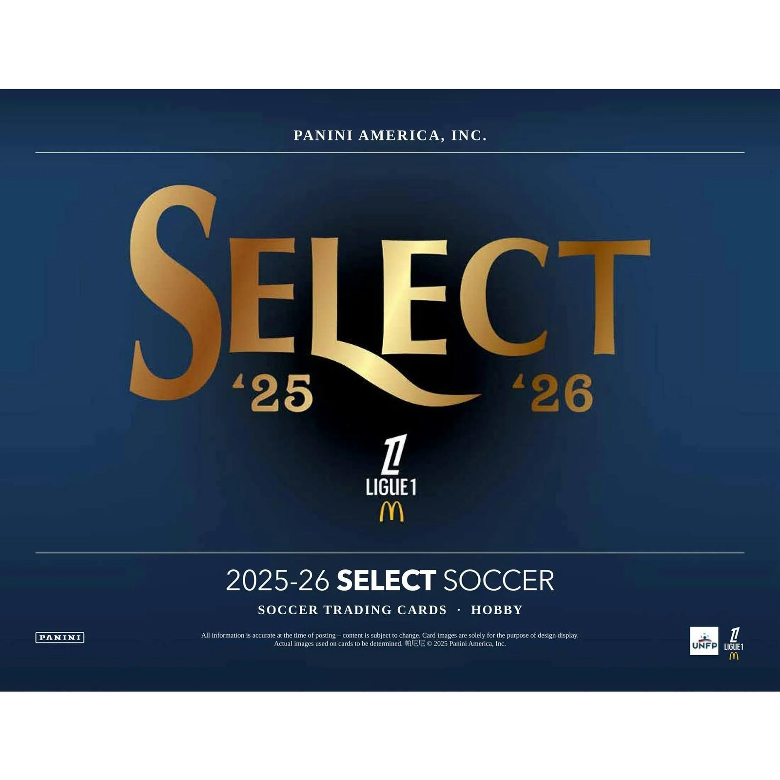 DRAFT - Presell 2025/26 Panini Select Ligue 1 Soccer H2 Box (Presell) Releases Jun. 5th, 2026