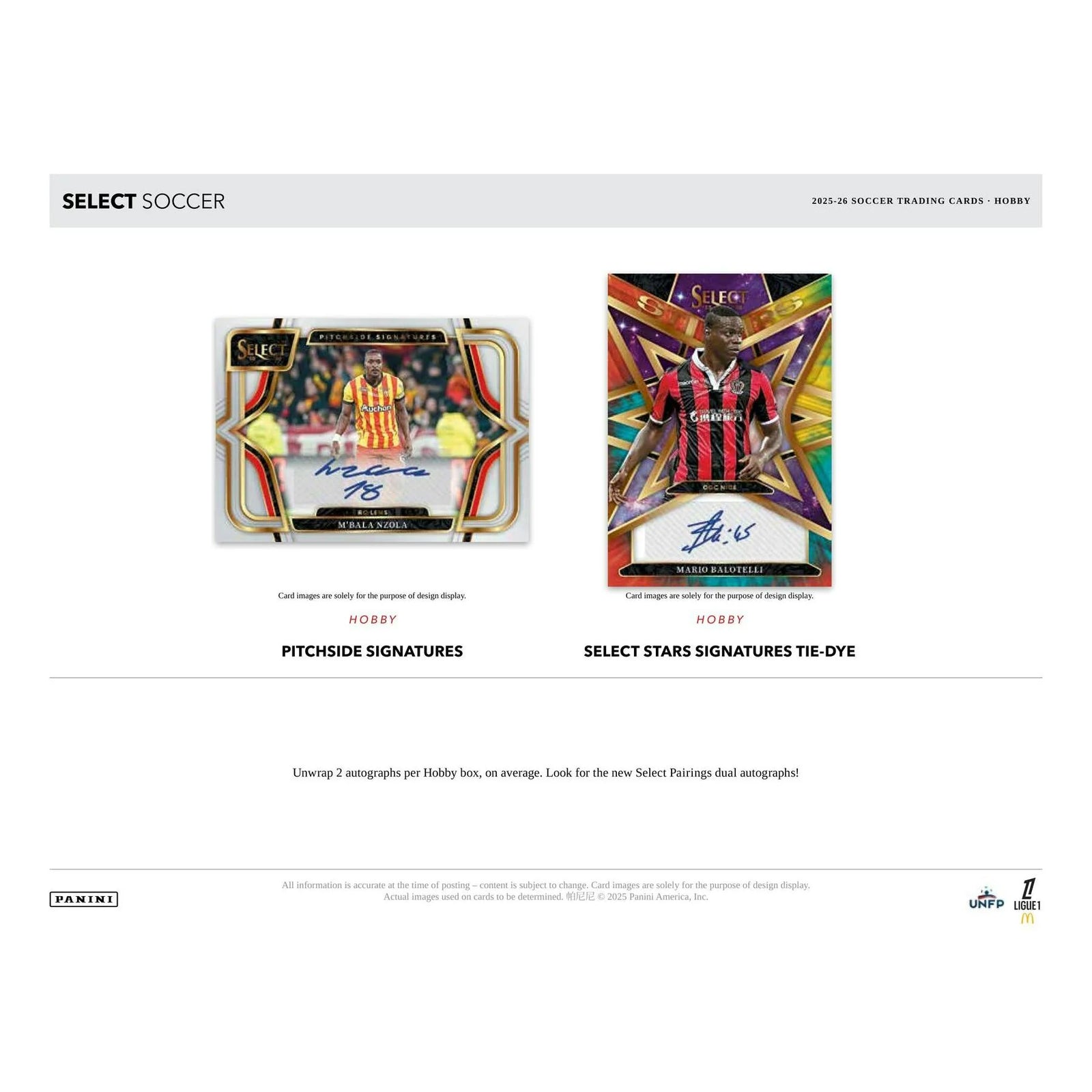 DRAFT - Presell 2025/26 Panini Select Ligue 1 Soccer H2 12-Box Case (Presell) Releases Jun. 5th, 2026