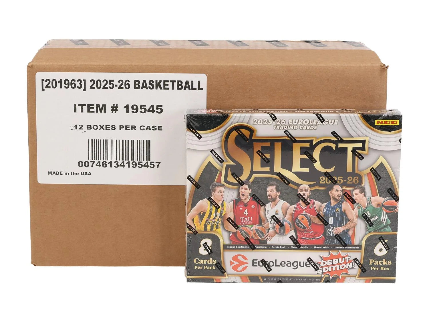 DRAFT - New 2025/26 Panini Select EuroLeague Basketball Hobby 12-Box Case