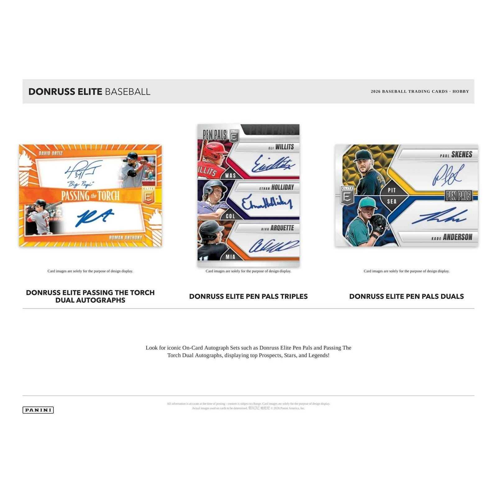 DRAFT - Presell 2026 Panini Donruss Elite Baseball Hobby Box (Presell) Releases Jun. 17th, 2026