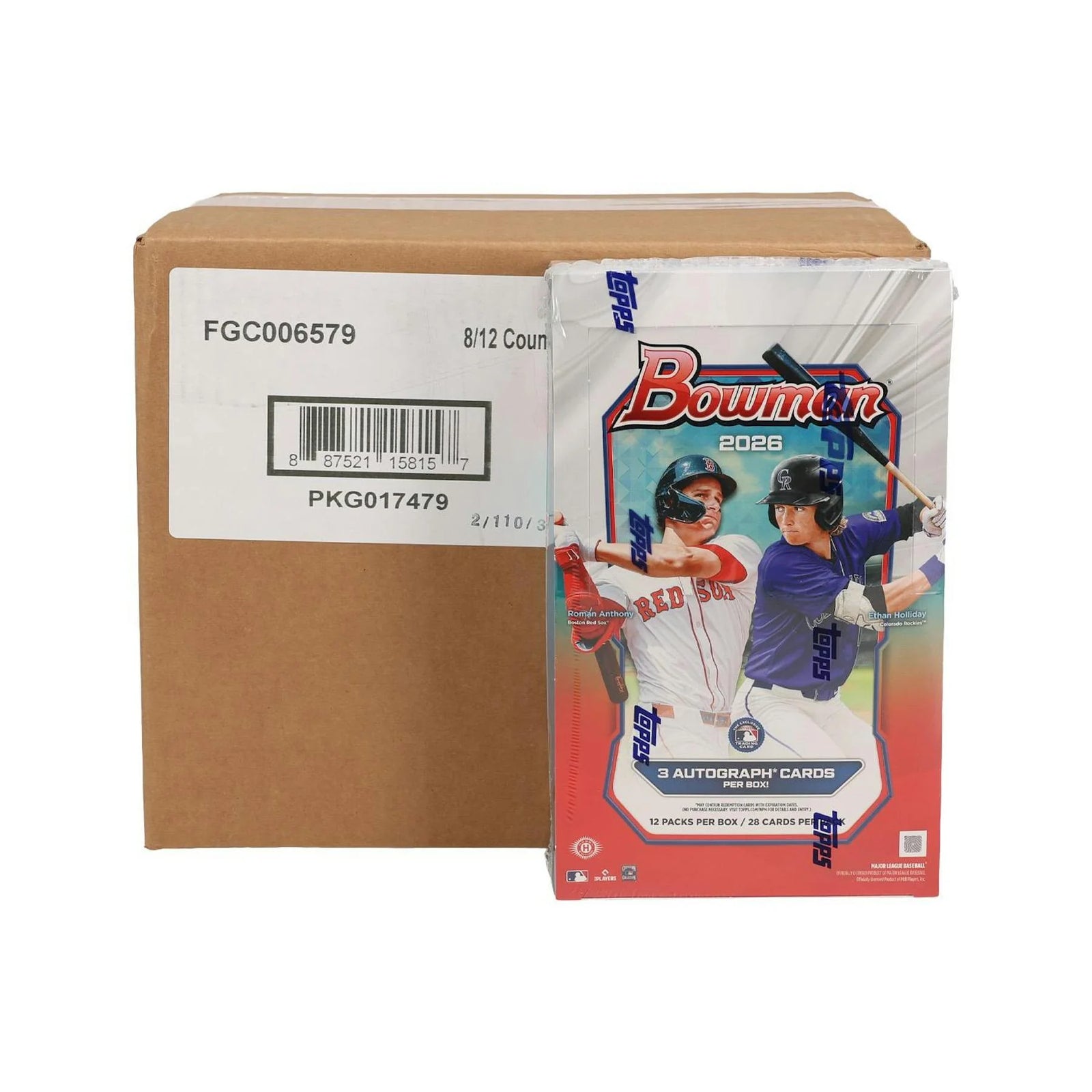DRAFT - New 2026 Bowman Baseball Hobby Jumbo 8-Box Case