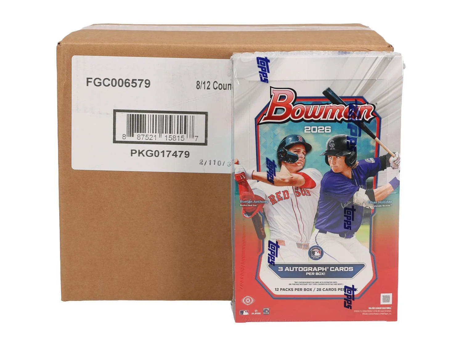 DRAFT - New 2026 Bowman Baseball Hobby Jumbo 8-Box Case