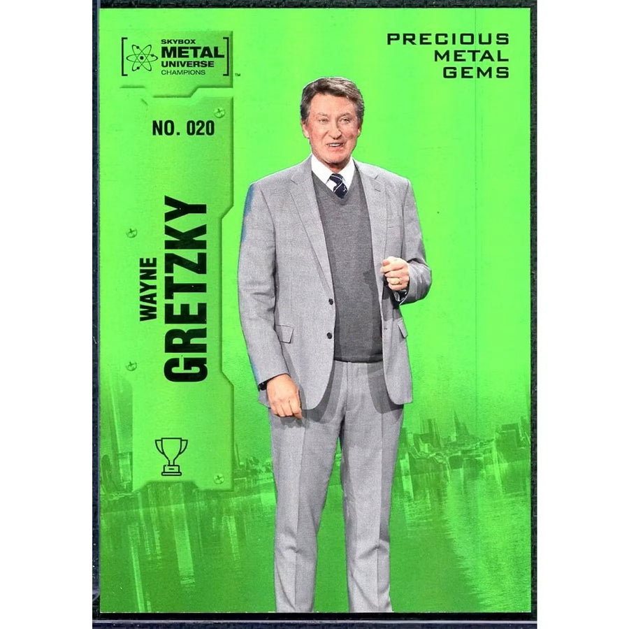 Wayne Gretzky 2022 Skybox Metal Universe Champions Card | PMG Green/10