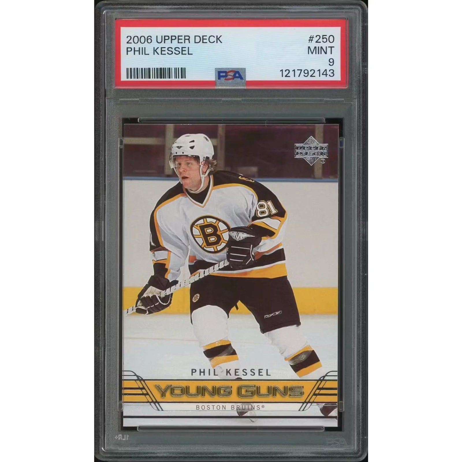 Phil Kessel 2006-07 Upper Deck Young Guns Rookie #250 Card | PSA 9