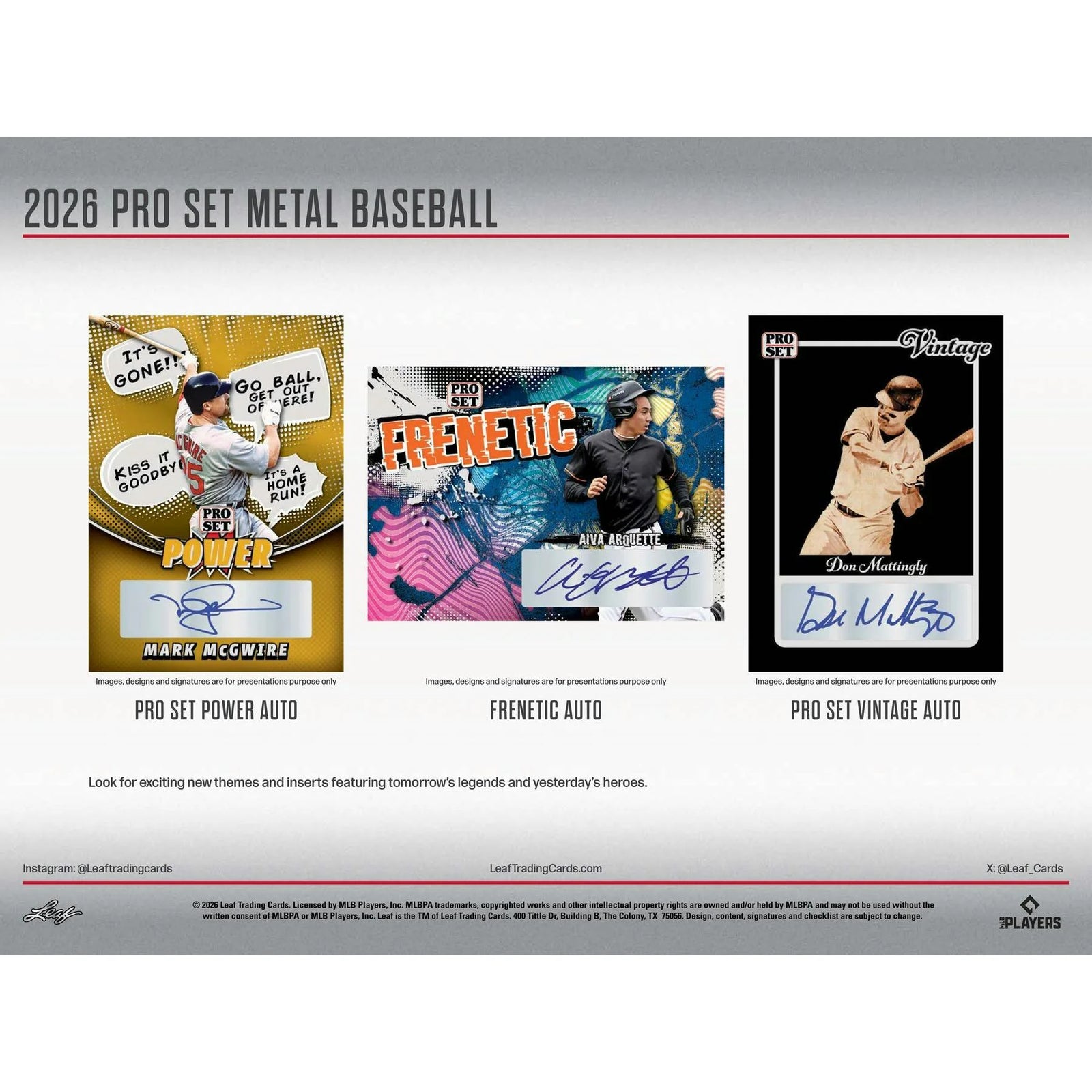 DRAFT - New 2026 Leaf Pro Set Metal Baseball Hobby Box