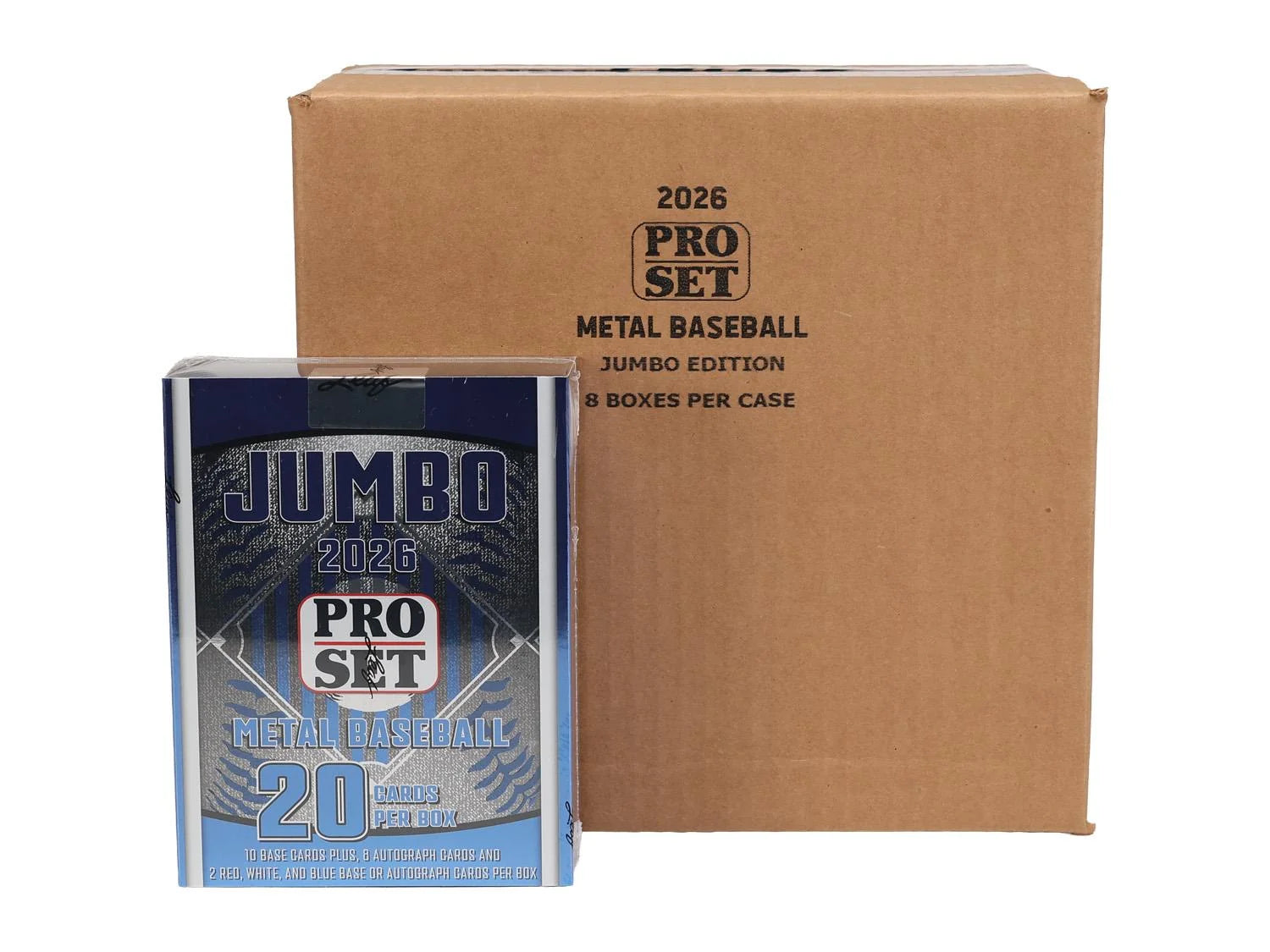DRAFT - New 2026 Leaf Pro Set Metal Baseball Hobby Jumbo 8-Box Case