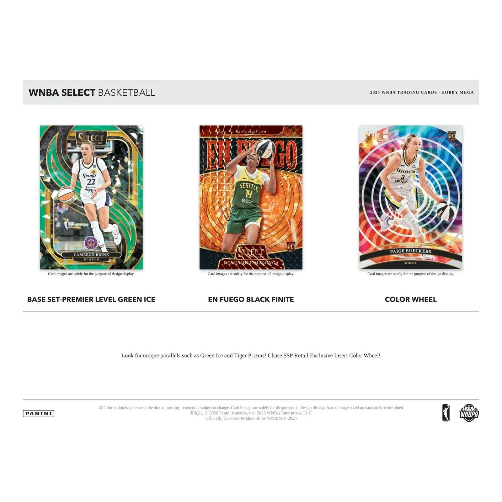 DRAFT - 2025 Panini Select WNBA Basketball Mega Hobby Box (Presell) $59.95 Add to Cart