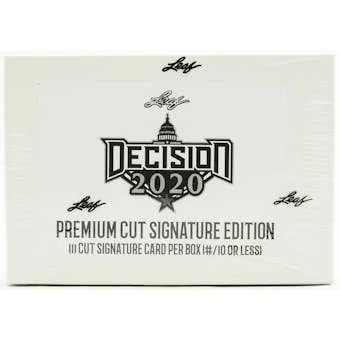 DRAFT - 2020 Leaf Decision Premium Cut Signature Edition Hobby Box