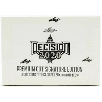 DRAFT - 2020 Leaf Decision Premium Cut Signature Edition Hobby Box