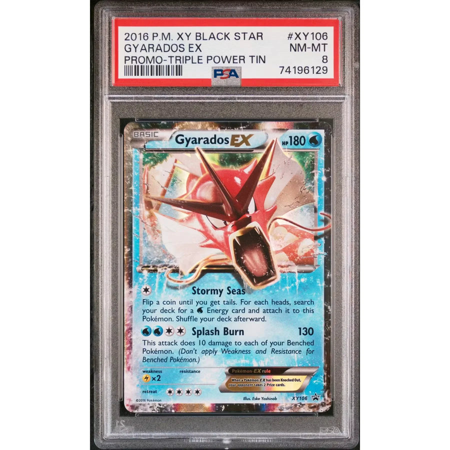 Gyarados EX XY106 Signed Pokemon Card | PSA 8