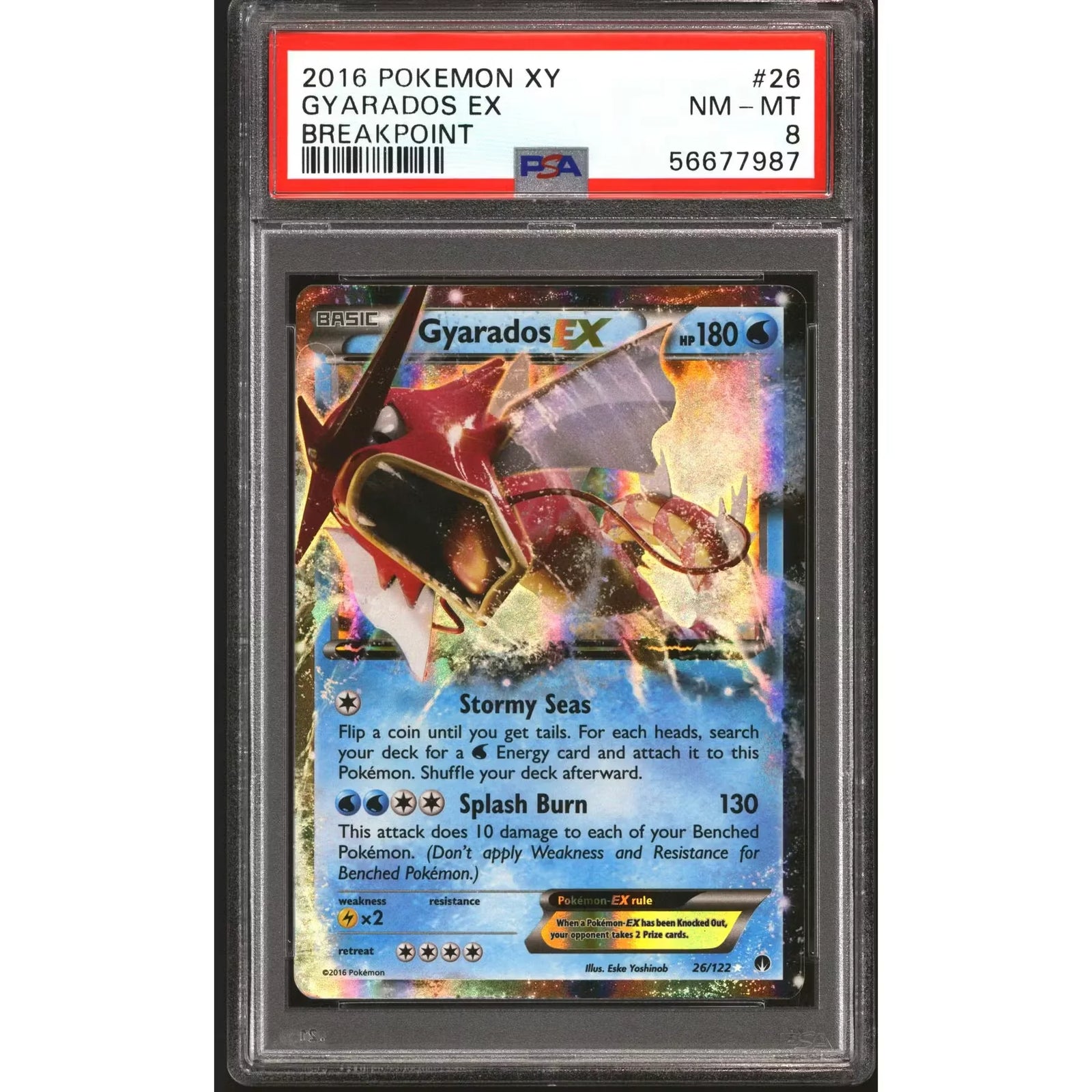 Gyarados EX Pokemon Card | XY Breakpoint 26/122 PSA 8