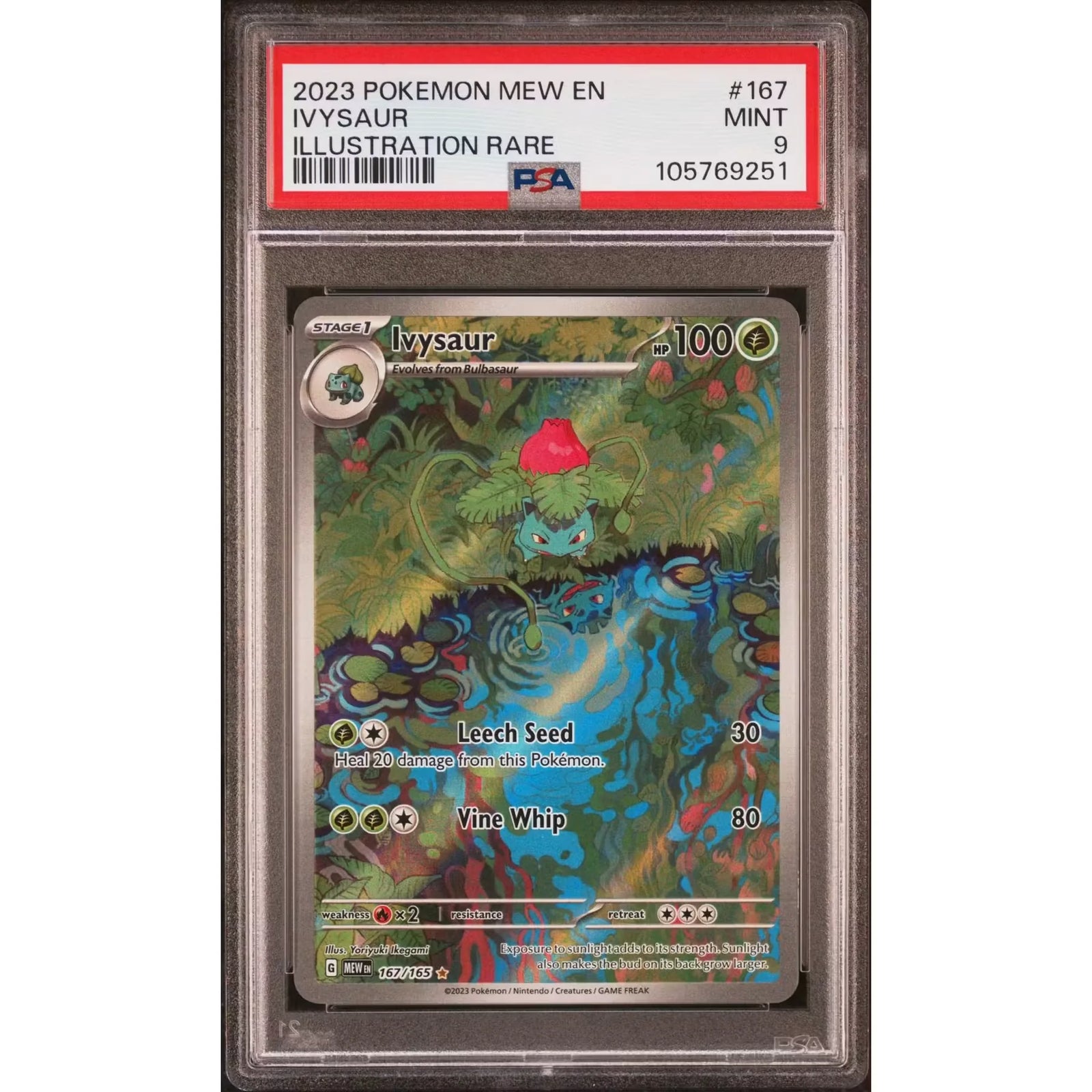 Pokemon Mew 151 Ivysaur 167/165 PSA 9 Graded Card
