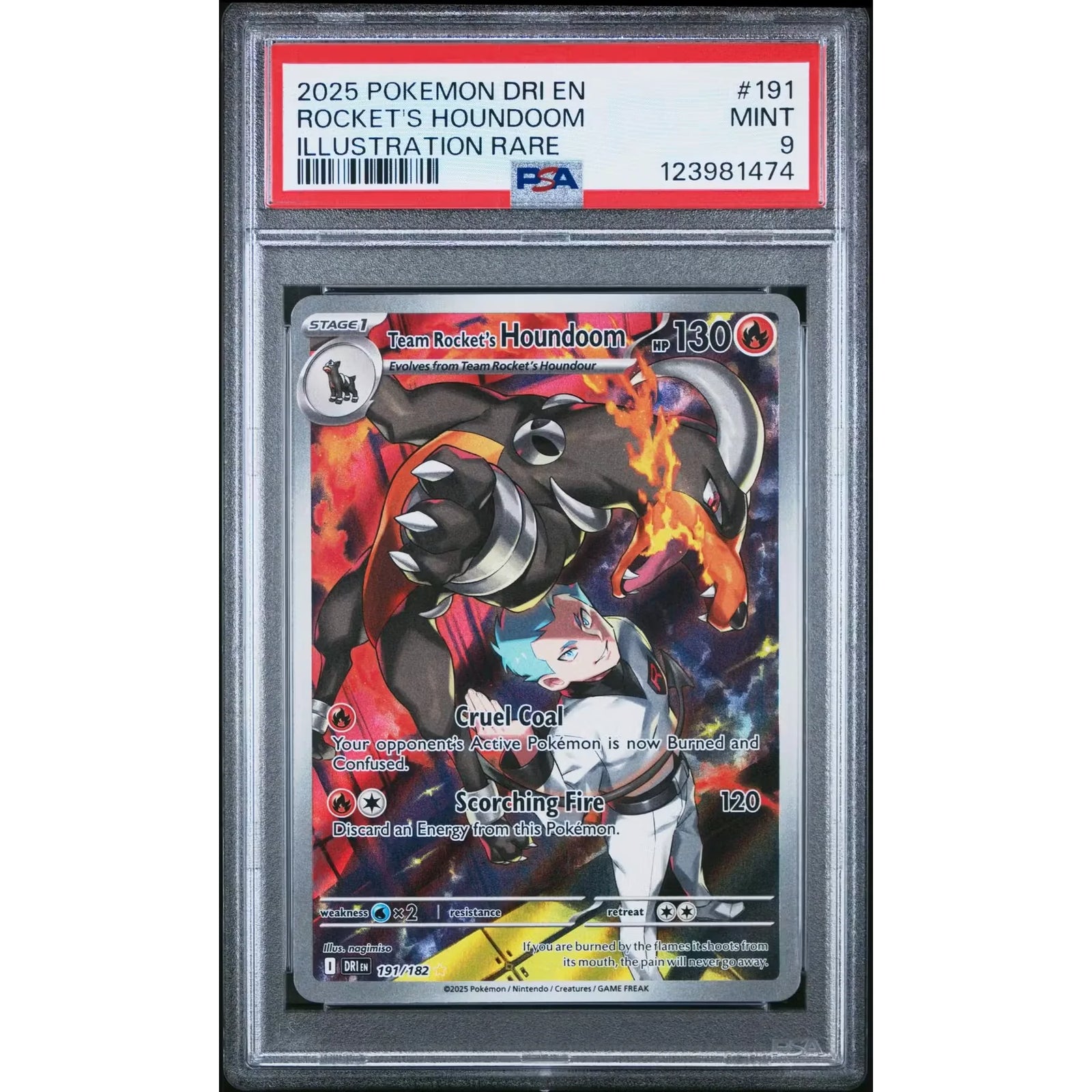 Team Rocket's Houndoom 191/182 PSA 9 | Destined Rivals
