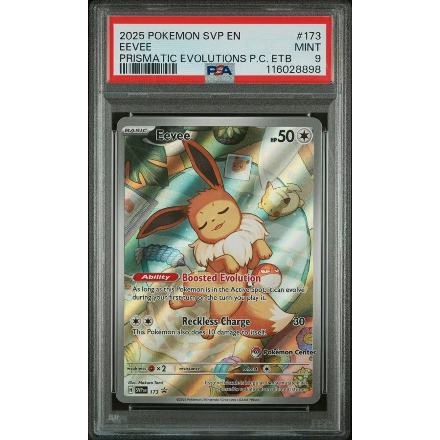 Pokemon Prismatic Evolutions Eevee SVP 173 | PSA 9 Graded