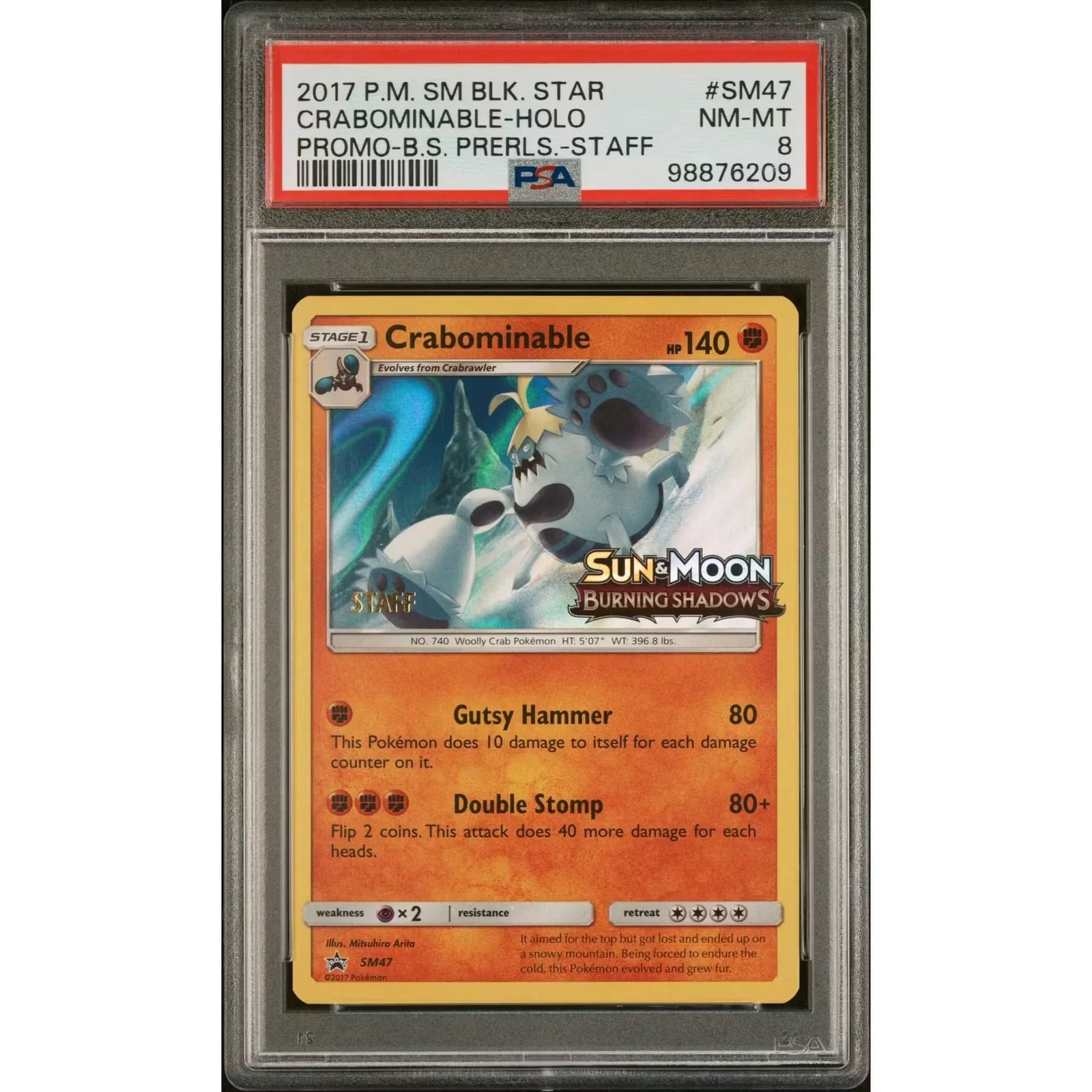 Carbominable SM47 Signed Prerelease Staff Promo | PSA 8