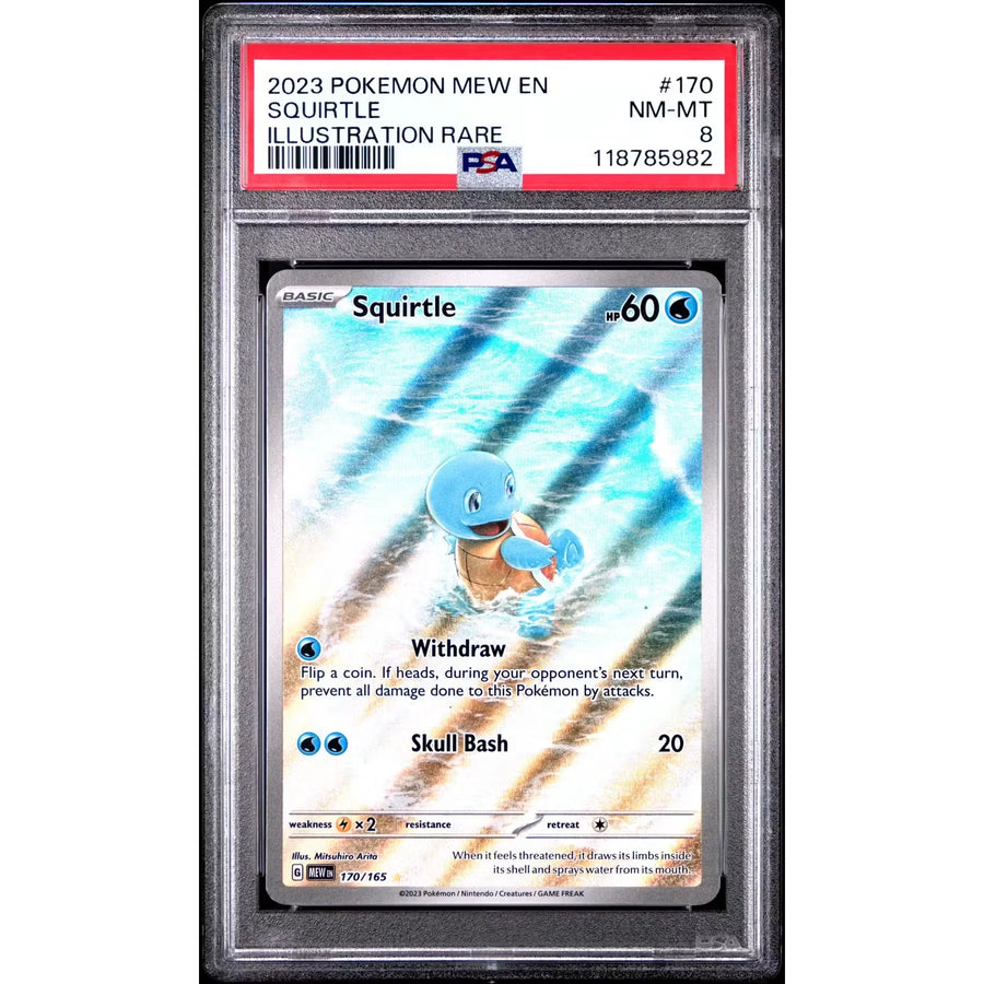 Pokemon Mew 151 Squirtle Holo Rare Card | PSA 8