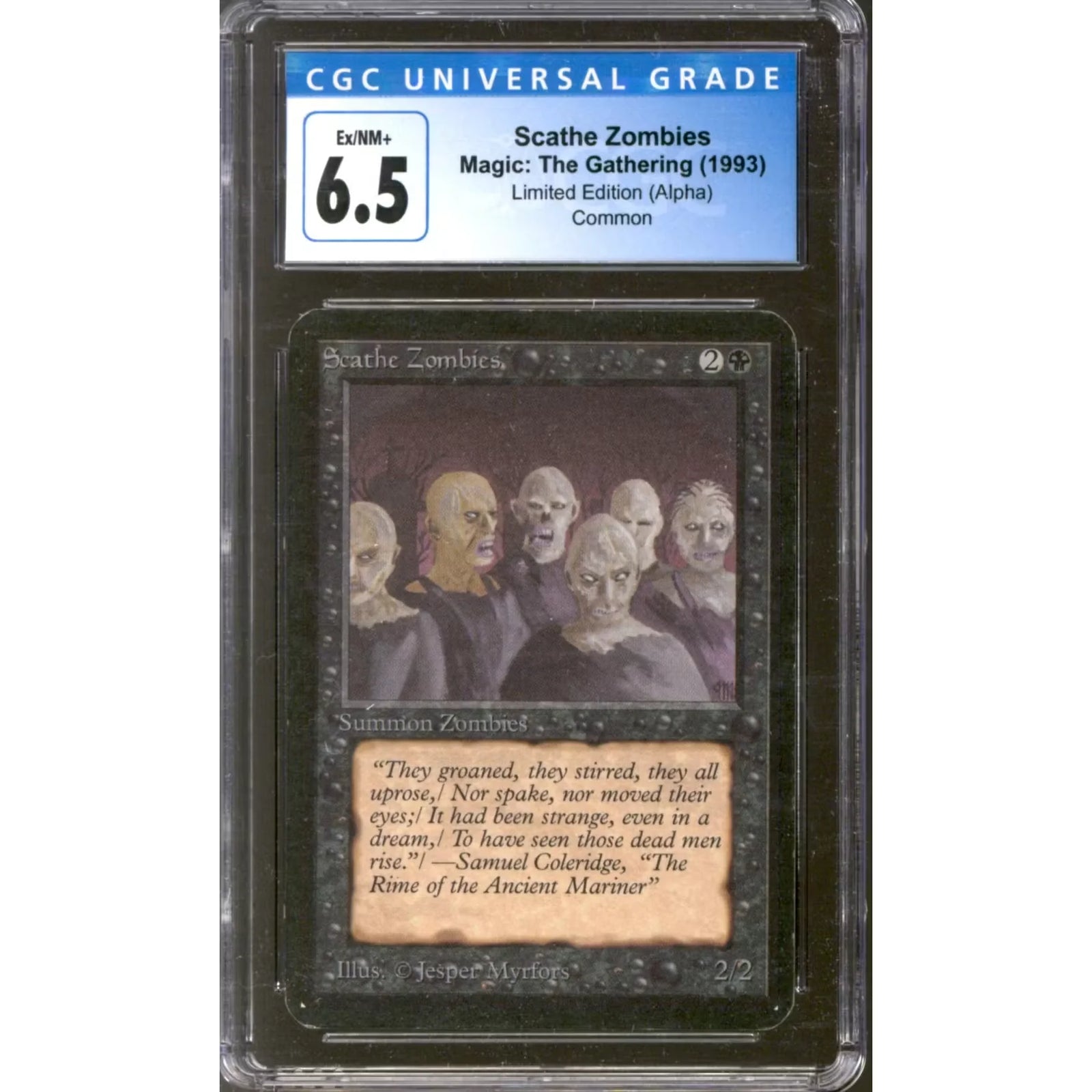 Magic the Gathering Alpha Scathe Zombies | CGC 6.5