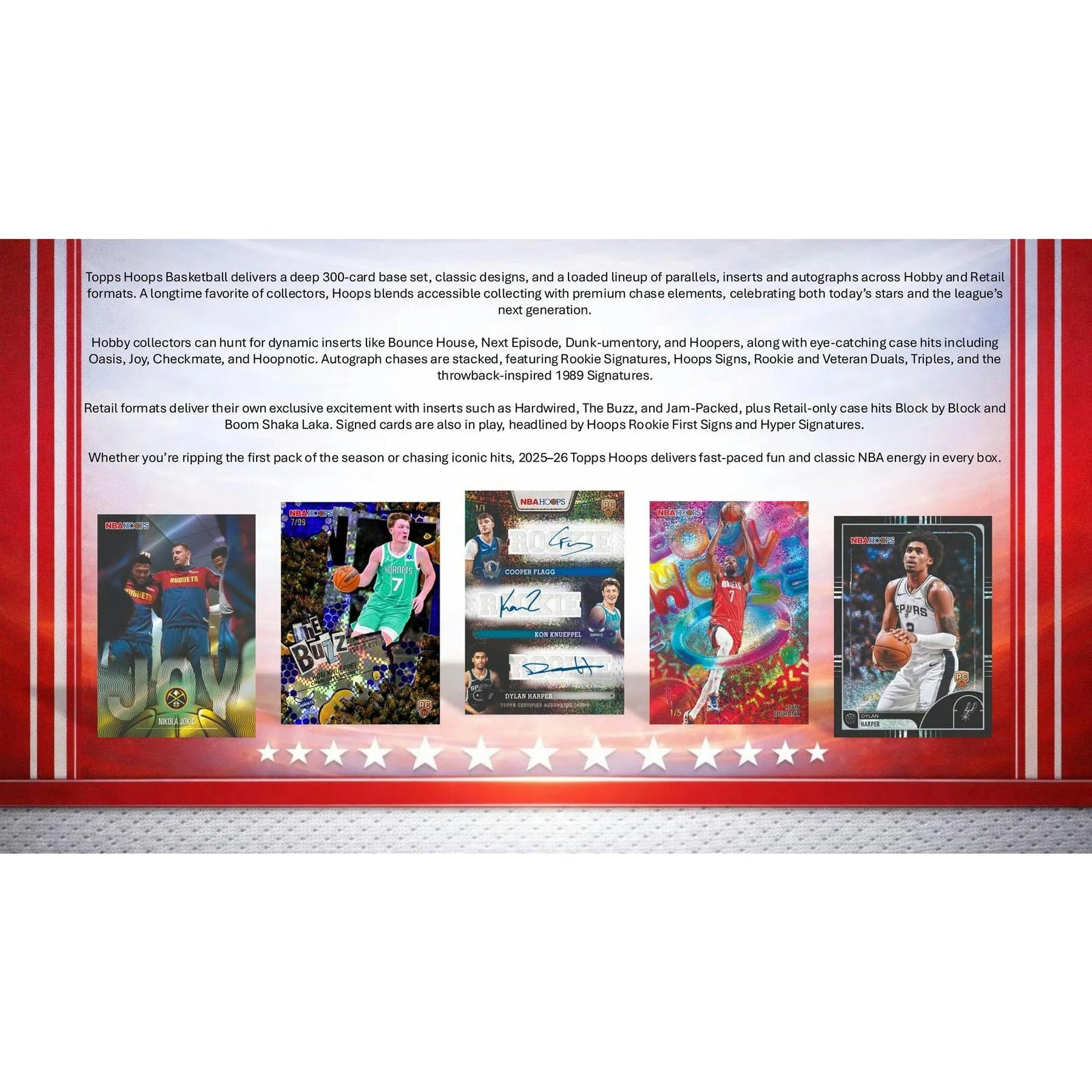 DRAFT - 2025/26 Topps Hoops Basketball Hobby Jumbo Box $469.95 Add to Cart