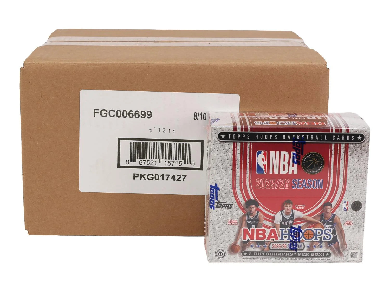 DRAFT - New 2025/26 Topps Hoops Basketball Hobby Jumbo 8-Box Case