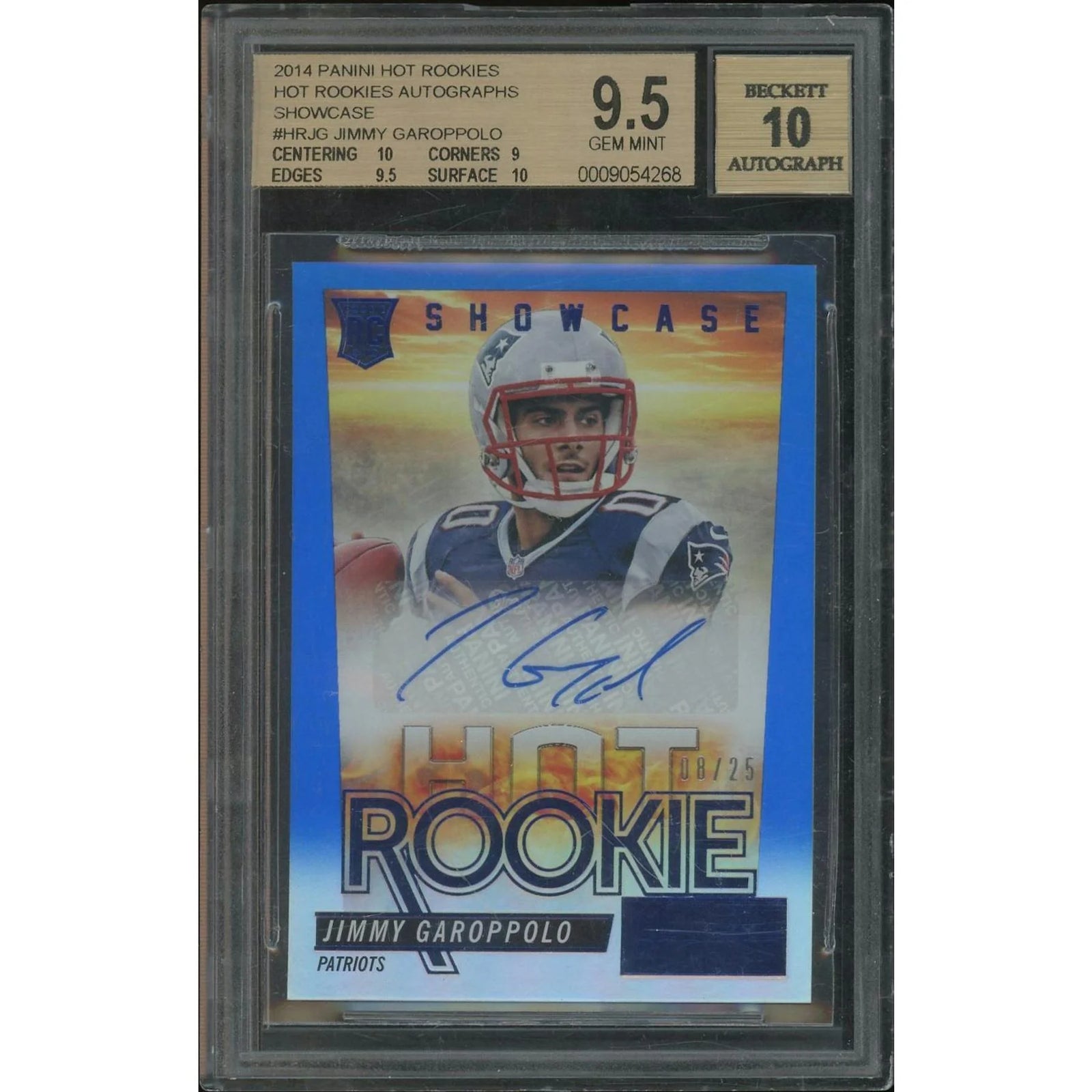 Jimmy Garoppolo 2014 Panini Hot Rookies Rookie Auto | BGS 9.5 #08/25
