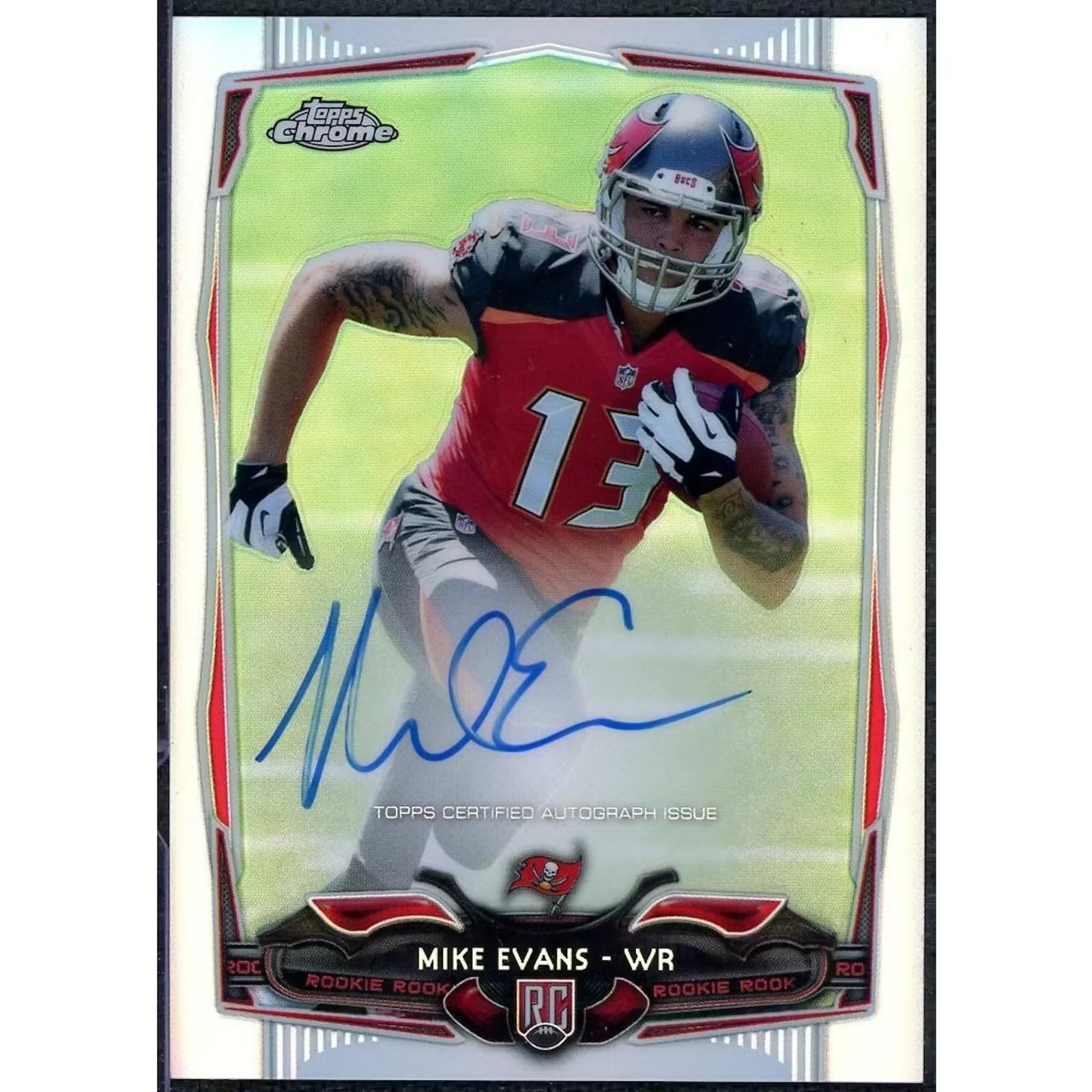 Mike Evans 2014 Topps Chrome Rookie Auto Refractor |/75