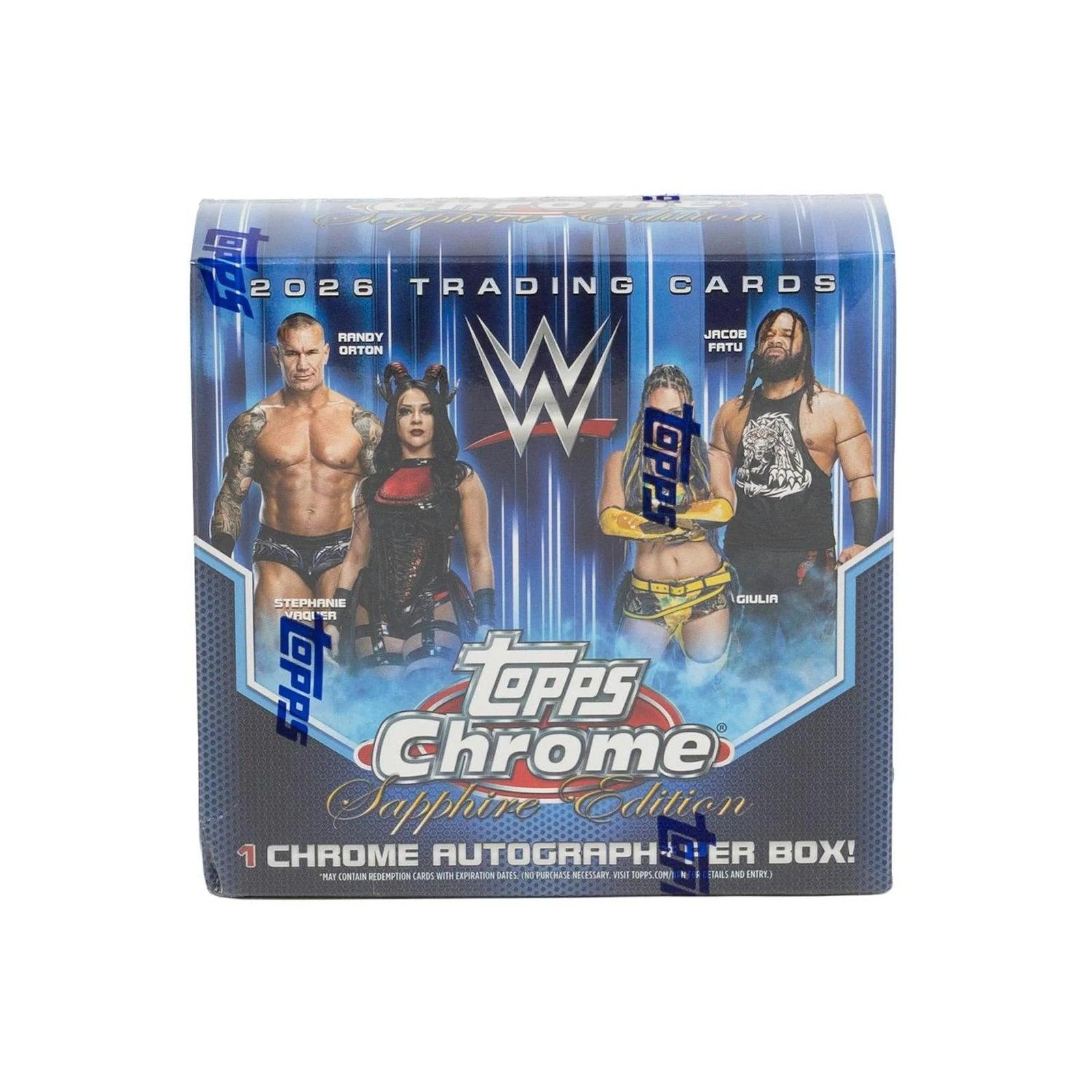 DRAFT - 2026 Topps Chrome WWE Wrestling Sapphire Edition Box | dacardworld:BVG60IWGA7