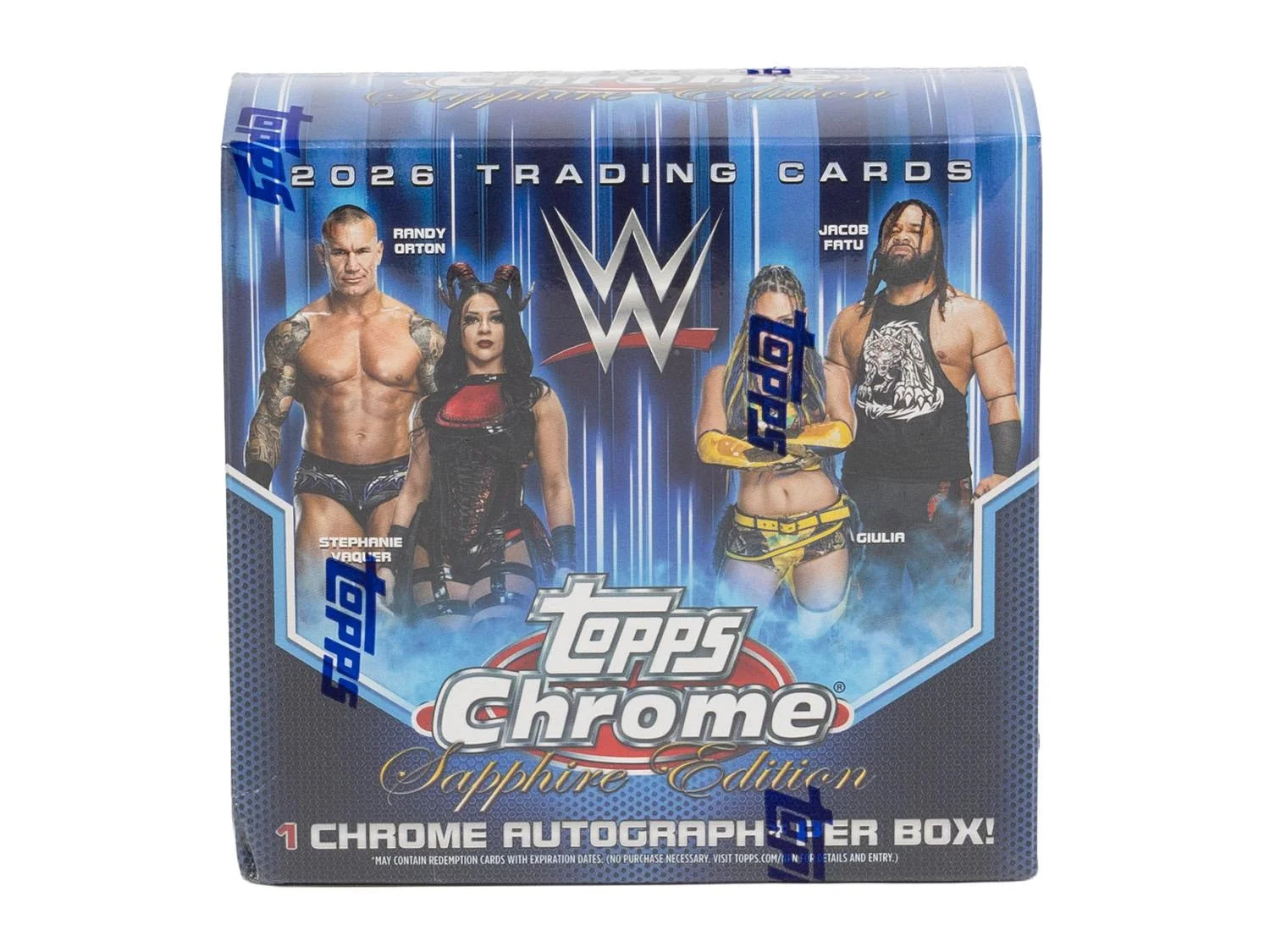 DRAFT - 2026 Topps Chrome WWE Wrestling Sapphire Edition Box | dacardworld:BVG60IWGA7
