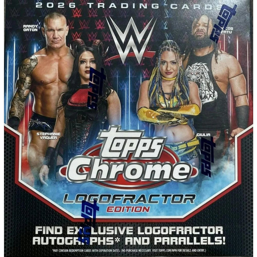 DRAFT - Just In 2026 Topps Chrome WWE Wrestling Logofractor Edition 20-Box Case