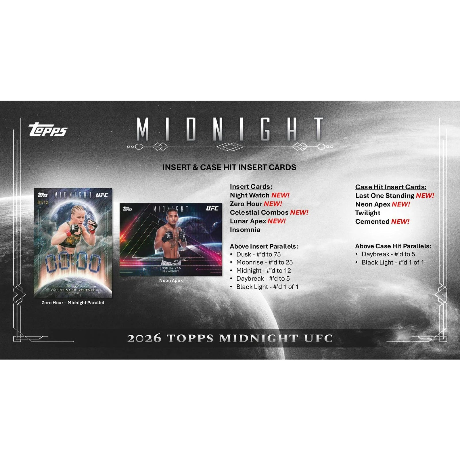 DRAFT - New 2026 Topps Midnight UFC Hobby 8-Box Case