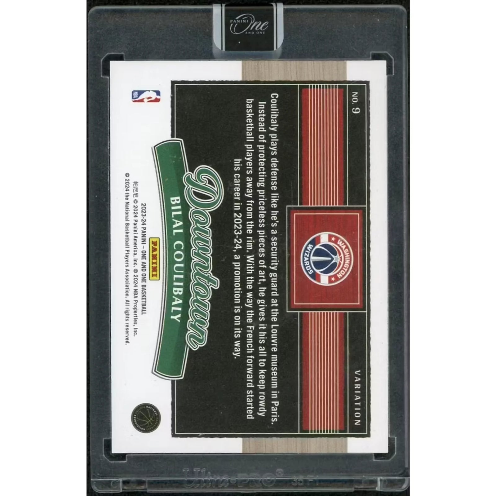 Bilal Coulibaly 2023-24 Panini One Rookie Downtown Variation #9