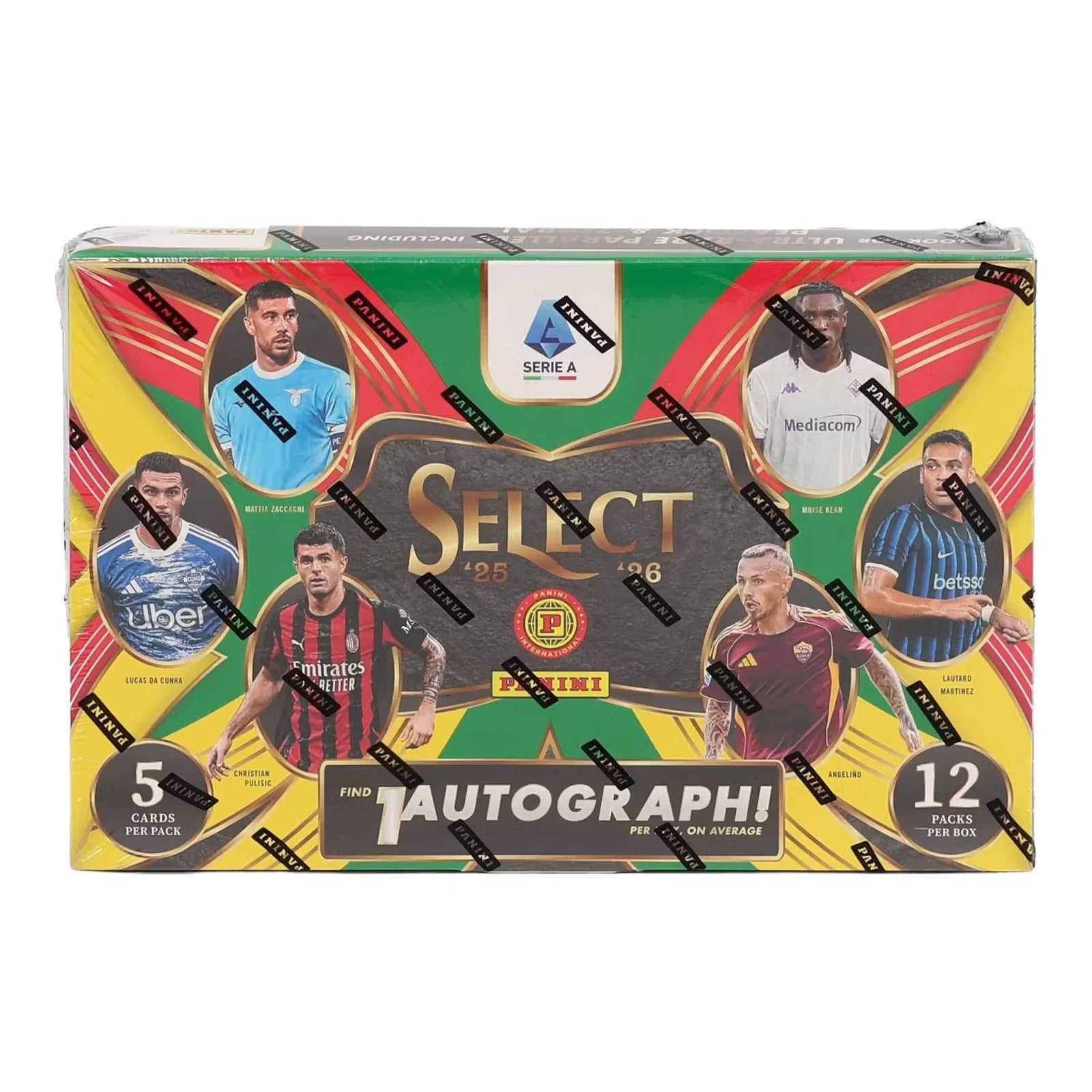 2025-26 Panini Select Serie A Soccer Hobby International 12-Box Case (Ships Sealed Only)