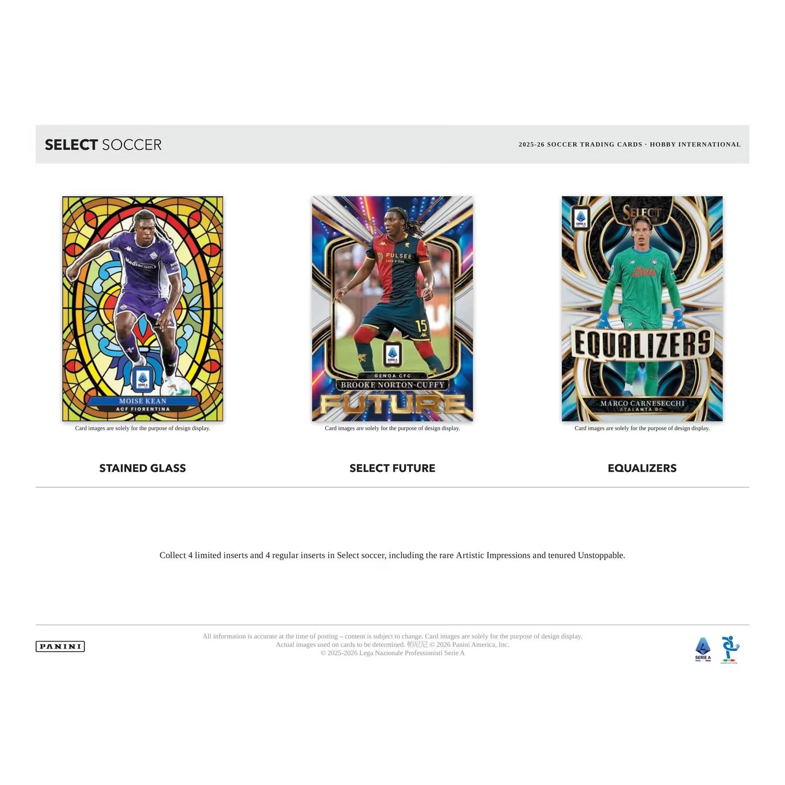 2025-26 Panini Select Serie A Soccer Hobby International 12-Box Case (Ships Sealed Only)