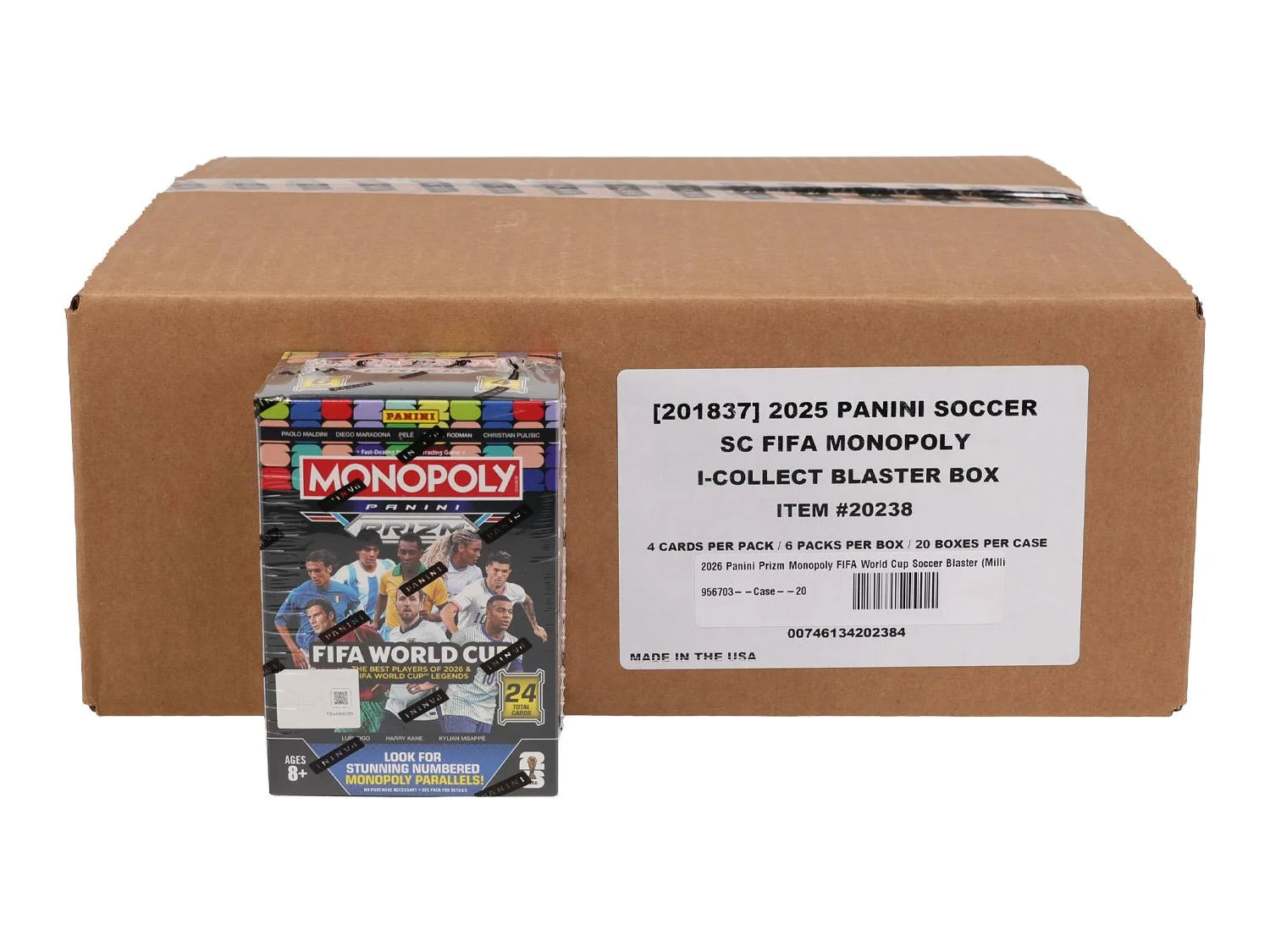 DRAFT - Just In 2026 Panini Prizm Monopoly FIFA World Cup Soccer Blaster 20-Box Case (Millionaire White Inserts!)
