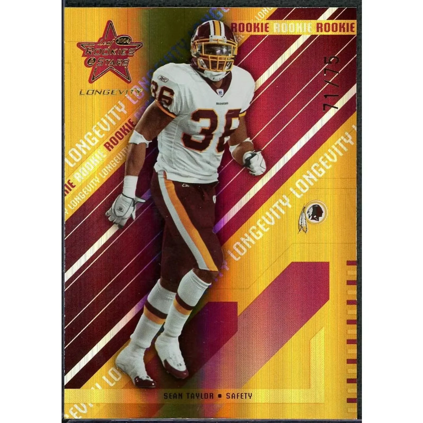 Sean Taylor 2004 Leaf Rookies & Stars Rookie #241 Card | Gold/75