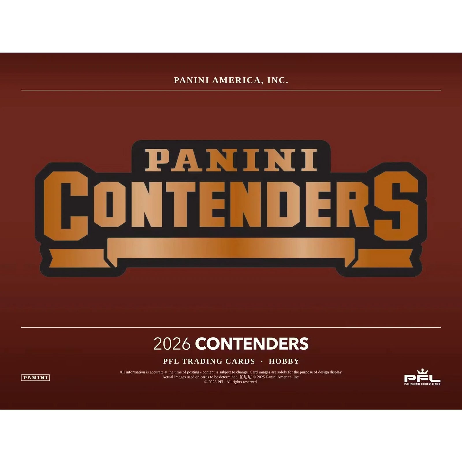2026 Panini Contenders Professional Fighters League Hobby Box Presell