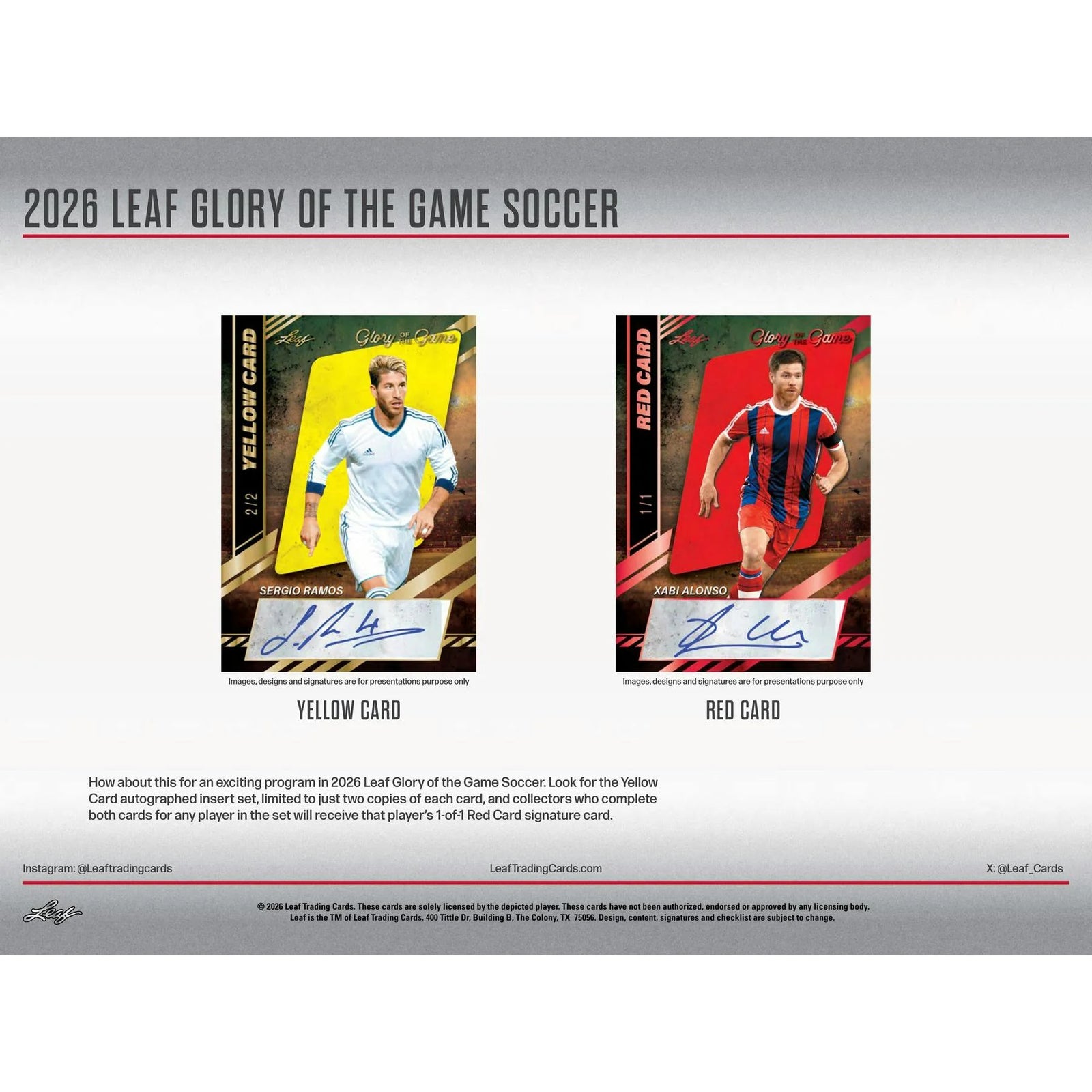 DRAFT - Presell 2026 Leaf Glory of the Game Soccer Hobby Box (Presell) Releases Jul. 3rd, 2026
