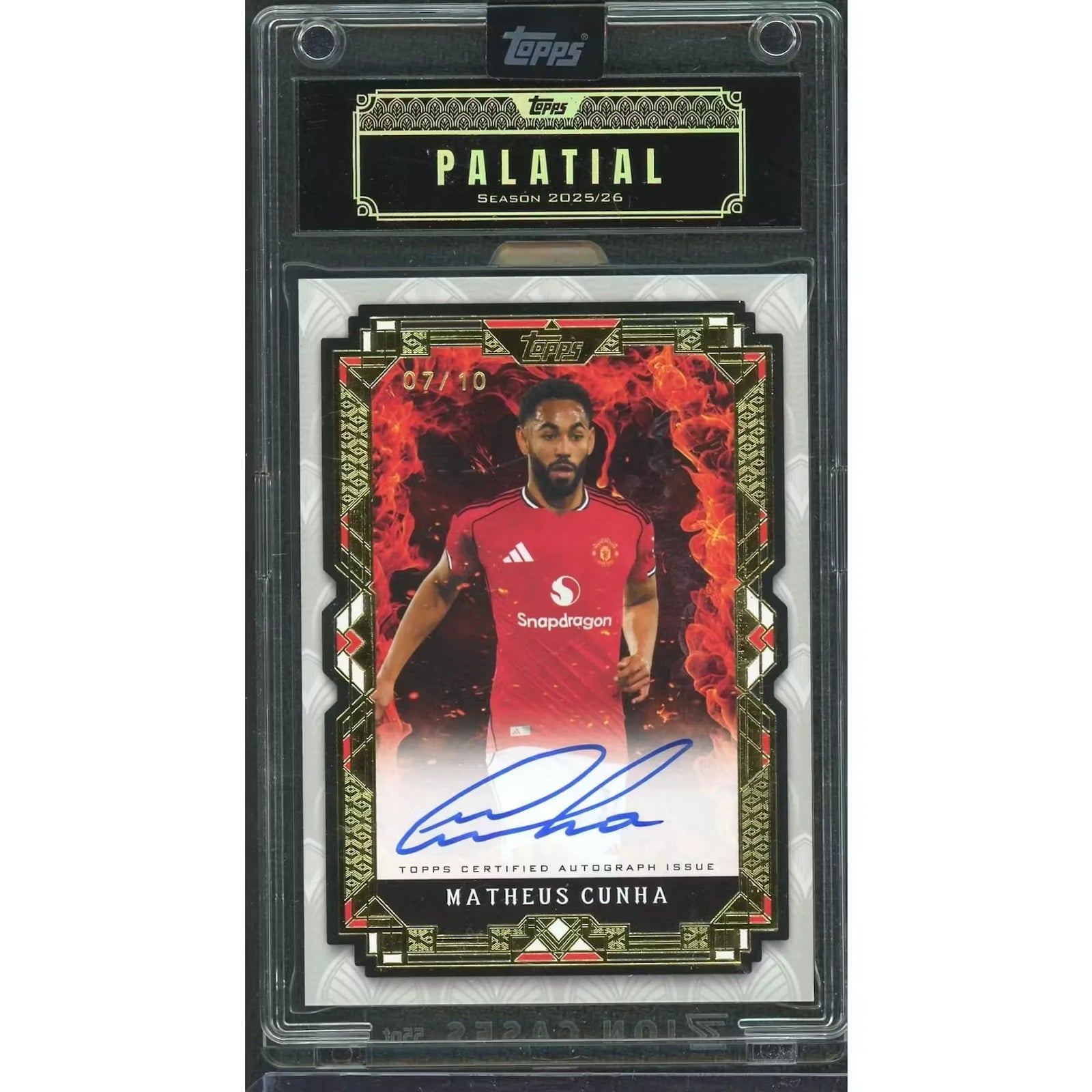 Matheus Cunha Signed 2025-26 Palatial Manchester United Card | On-Card Auto/10