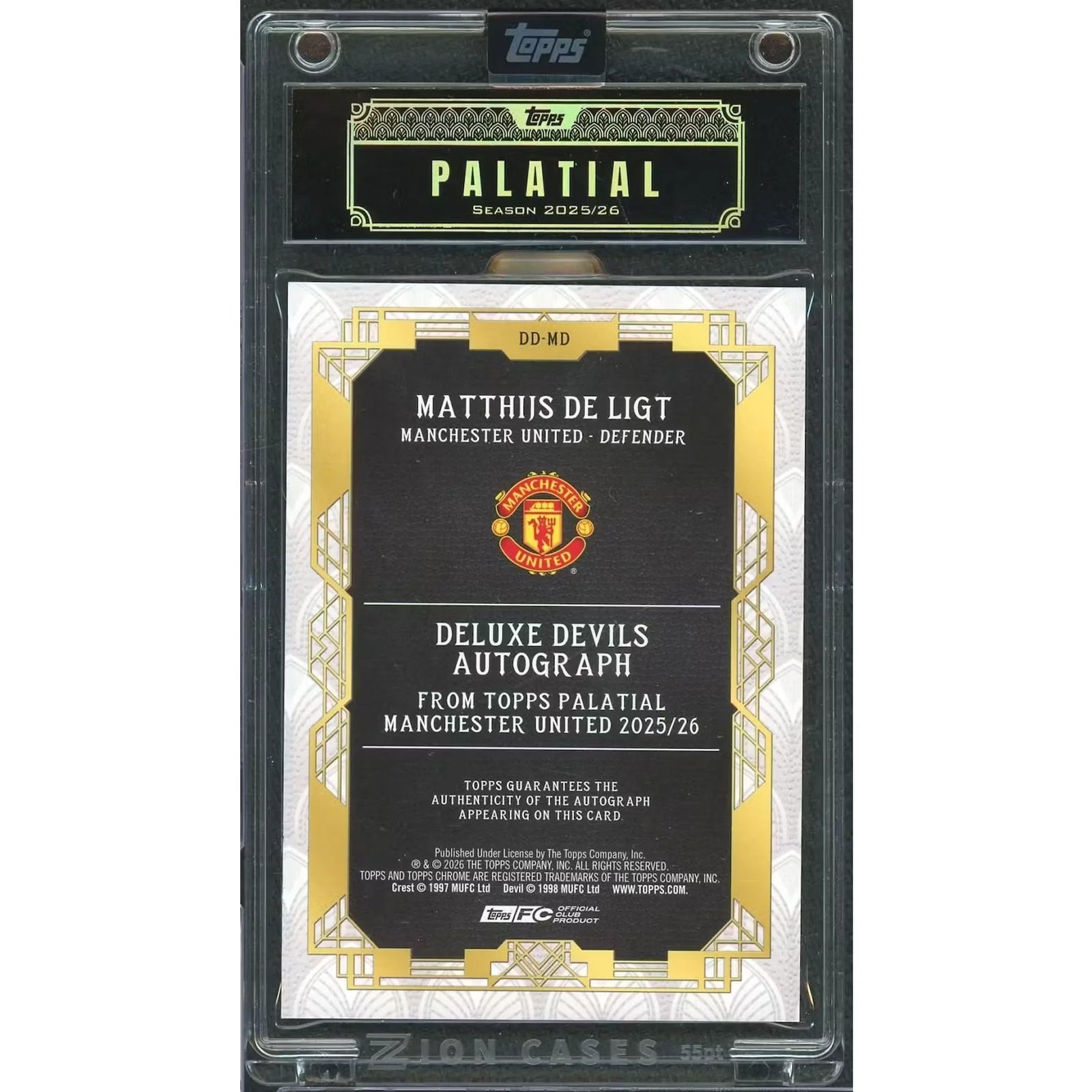 Matthijs De Ligt Signed Card | 2025-26 Palatial Manchester United Auto/15