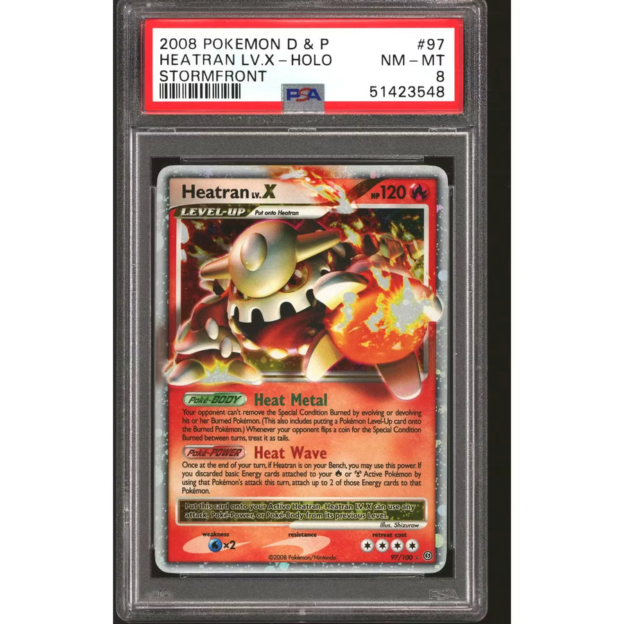 Pokemon D&P Stormfront Heatran LV.X 97/100 | PSA 8