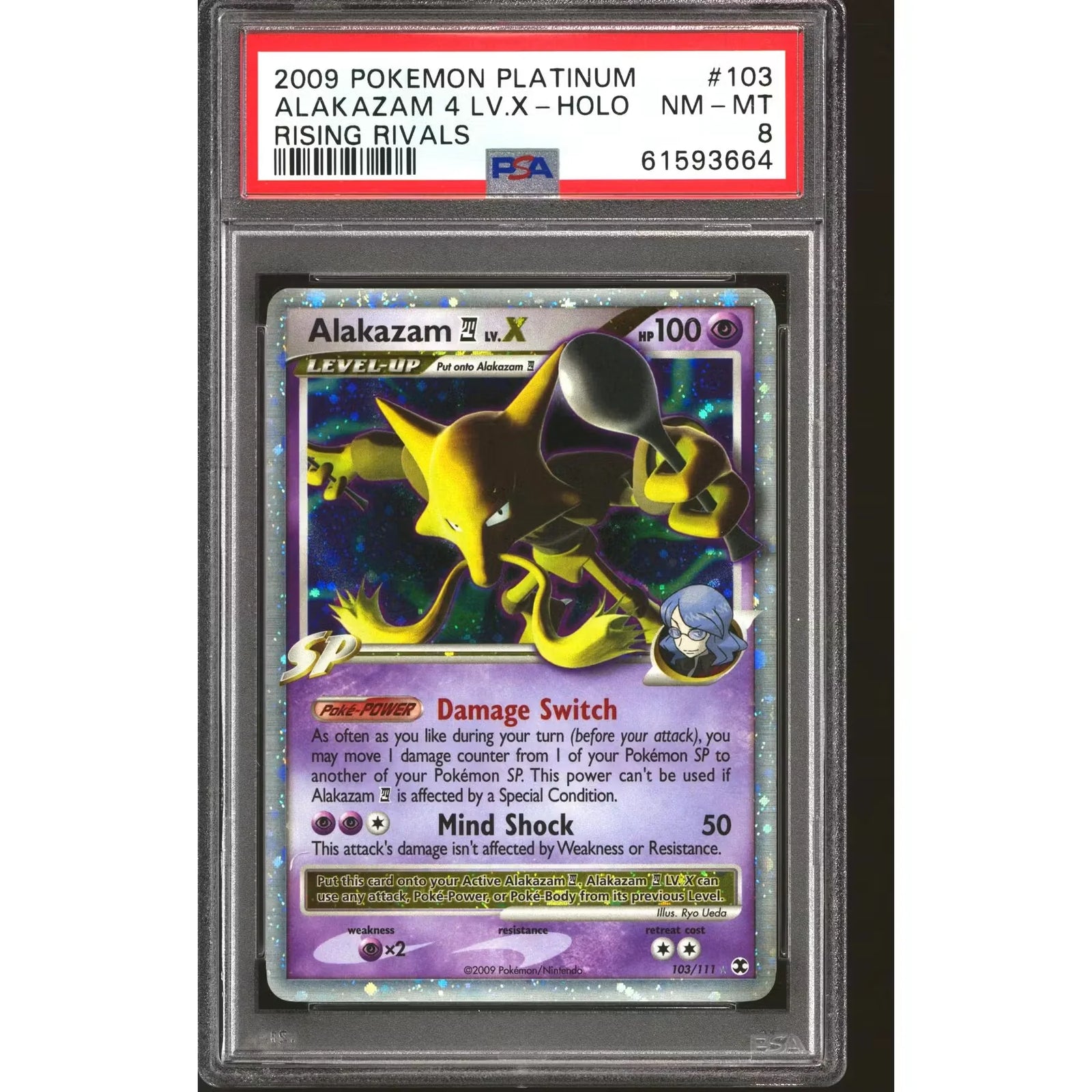Alakazam 4 Lv.X 103/111 Pokémon Card | PSA 8 Graded
